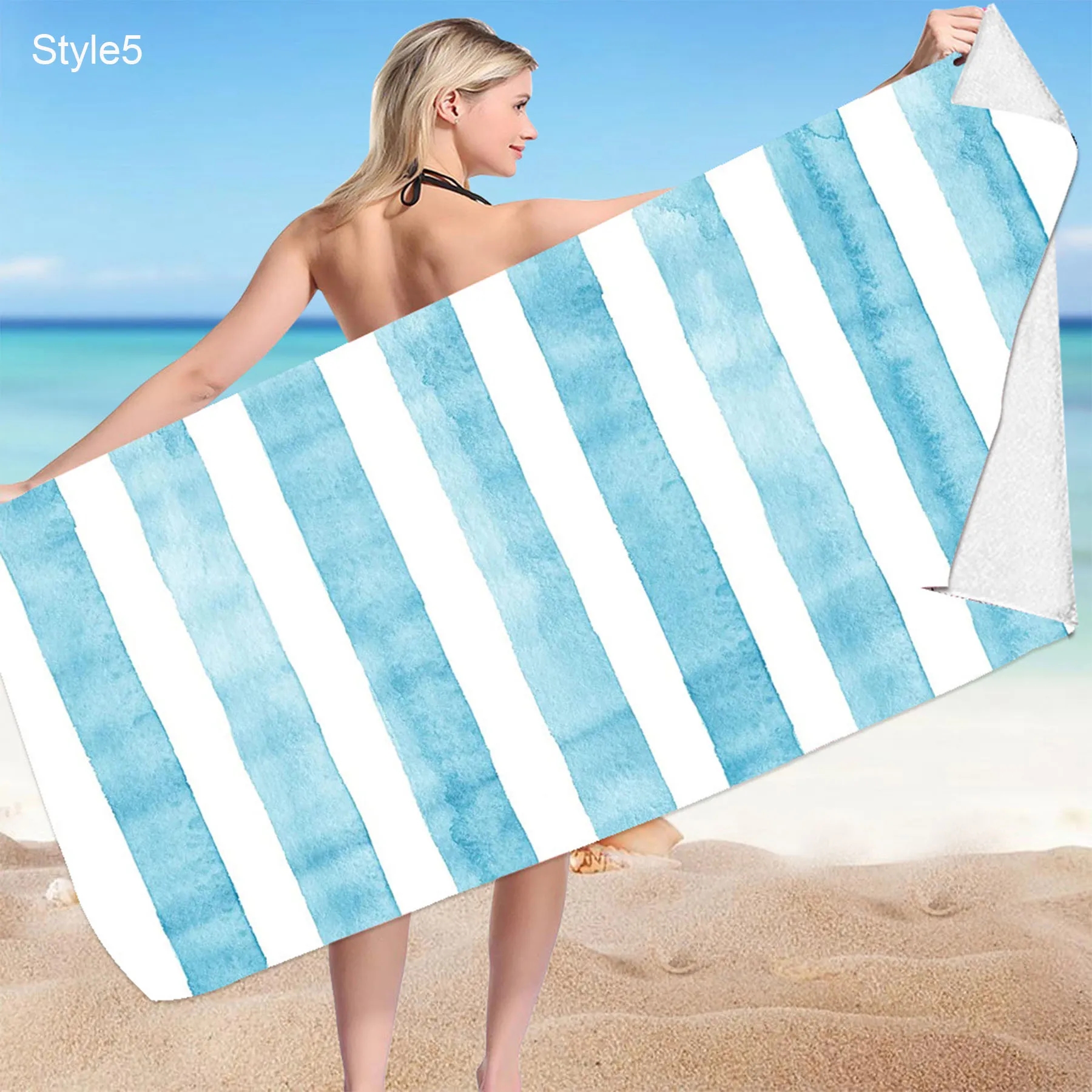 Microfiber Striped Beach Towel 1