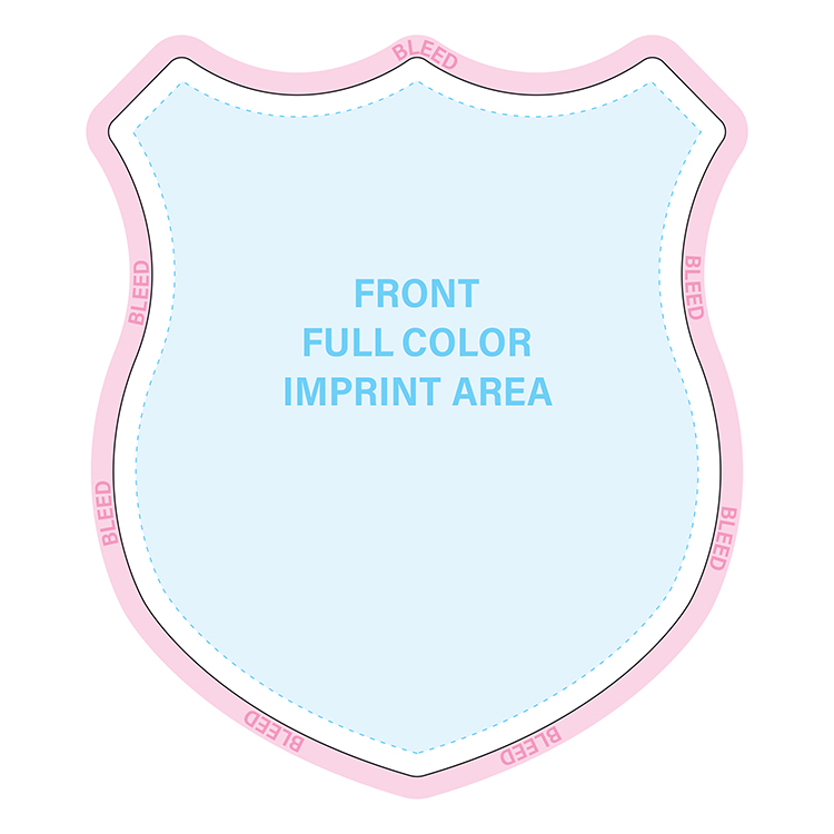 HAND FANS - Full Color, Police Shield Shaped Hand Fan 6