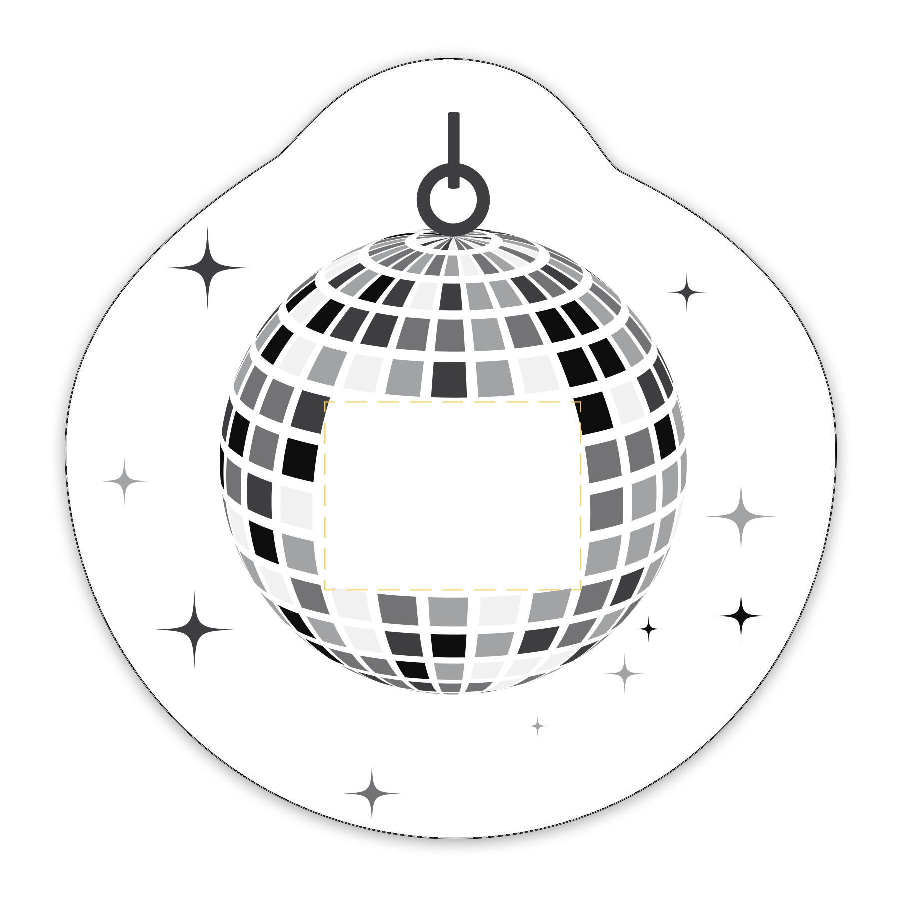 Disco Ball Shaped NoteKeeper™ Magnet 20 Mil 6