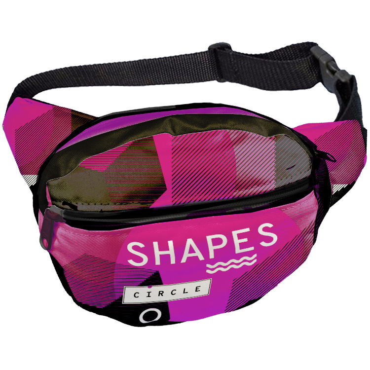 Fashion Full Color Black Panel Fanny Pack 13