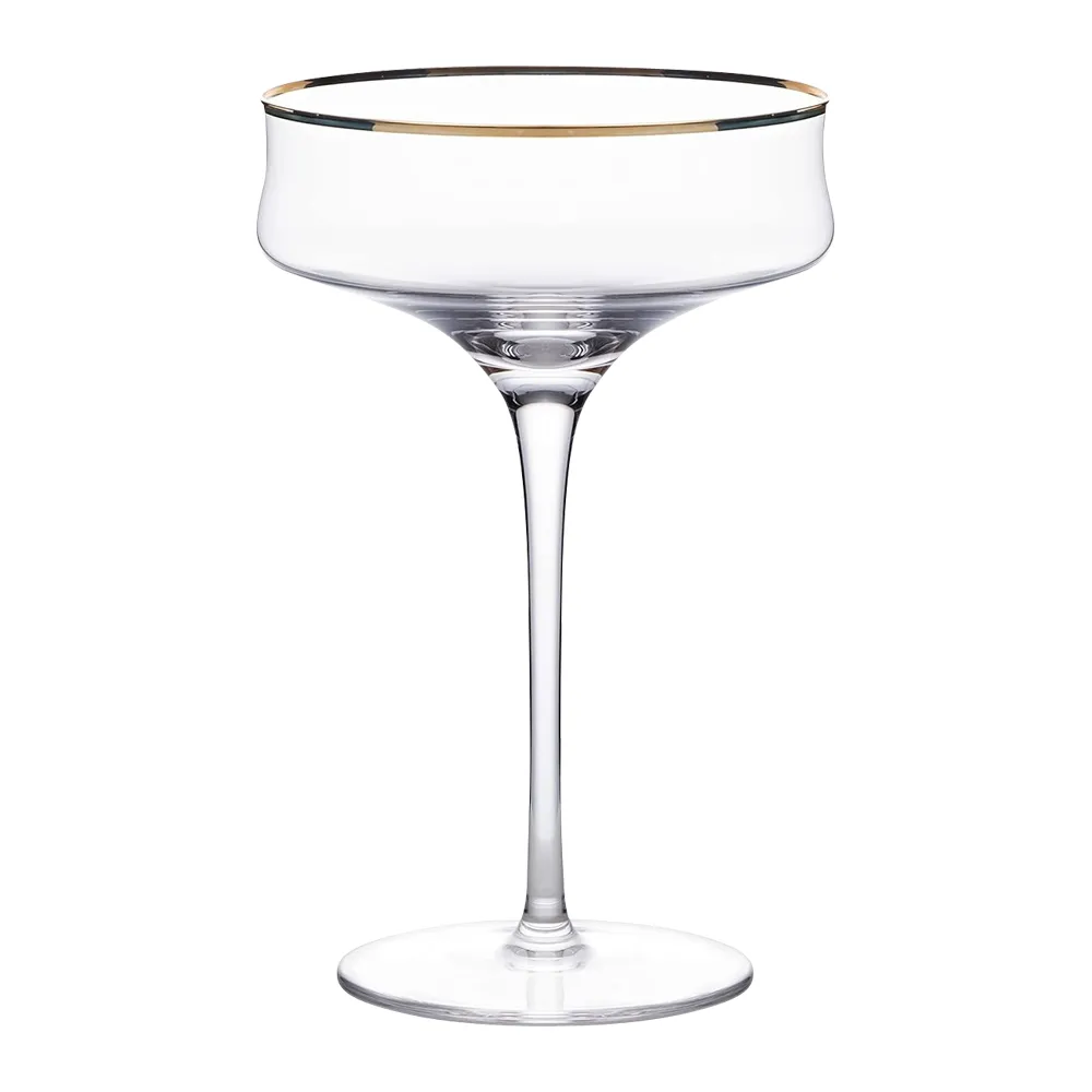 12oz. Gold Rimmed Martini Coupe Glass 4