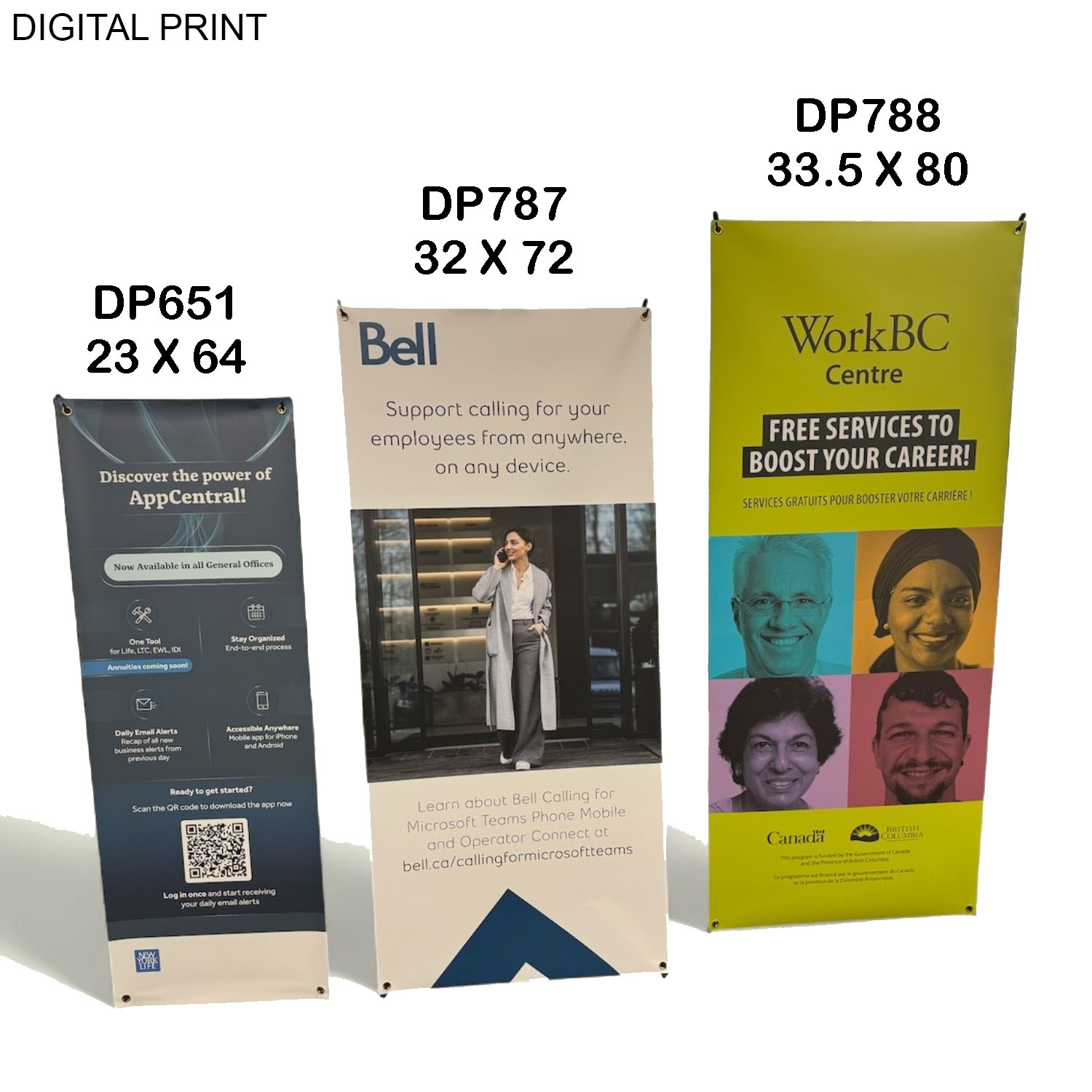 48Hr Quick Ship - Tradeshow Package, Tripod Banner with Graphics DP788 + Sublimated Tablecover SU499 8