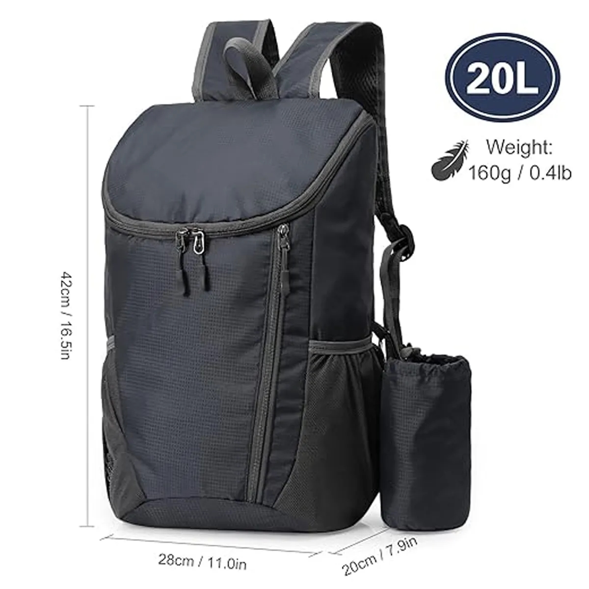 20L Lightweight And Travel Hiking Daypack Foldable Backpack 5