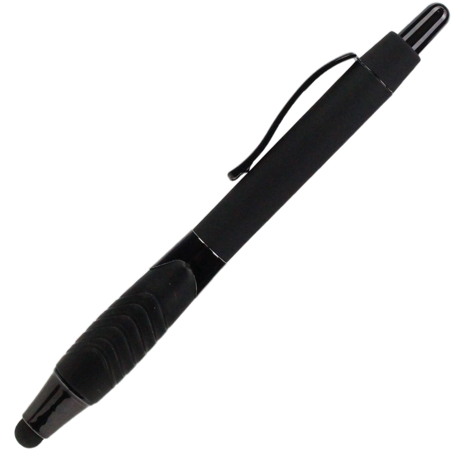 Recycled Rubberized Metallic Pen with Stylus Tip 7