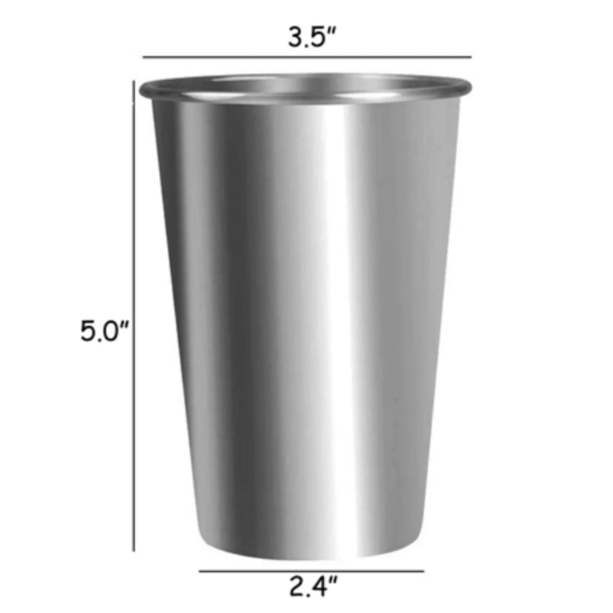 16oz Stainless Steel Pint Cups 3