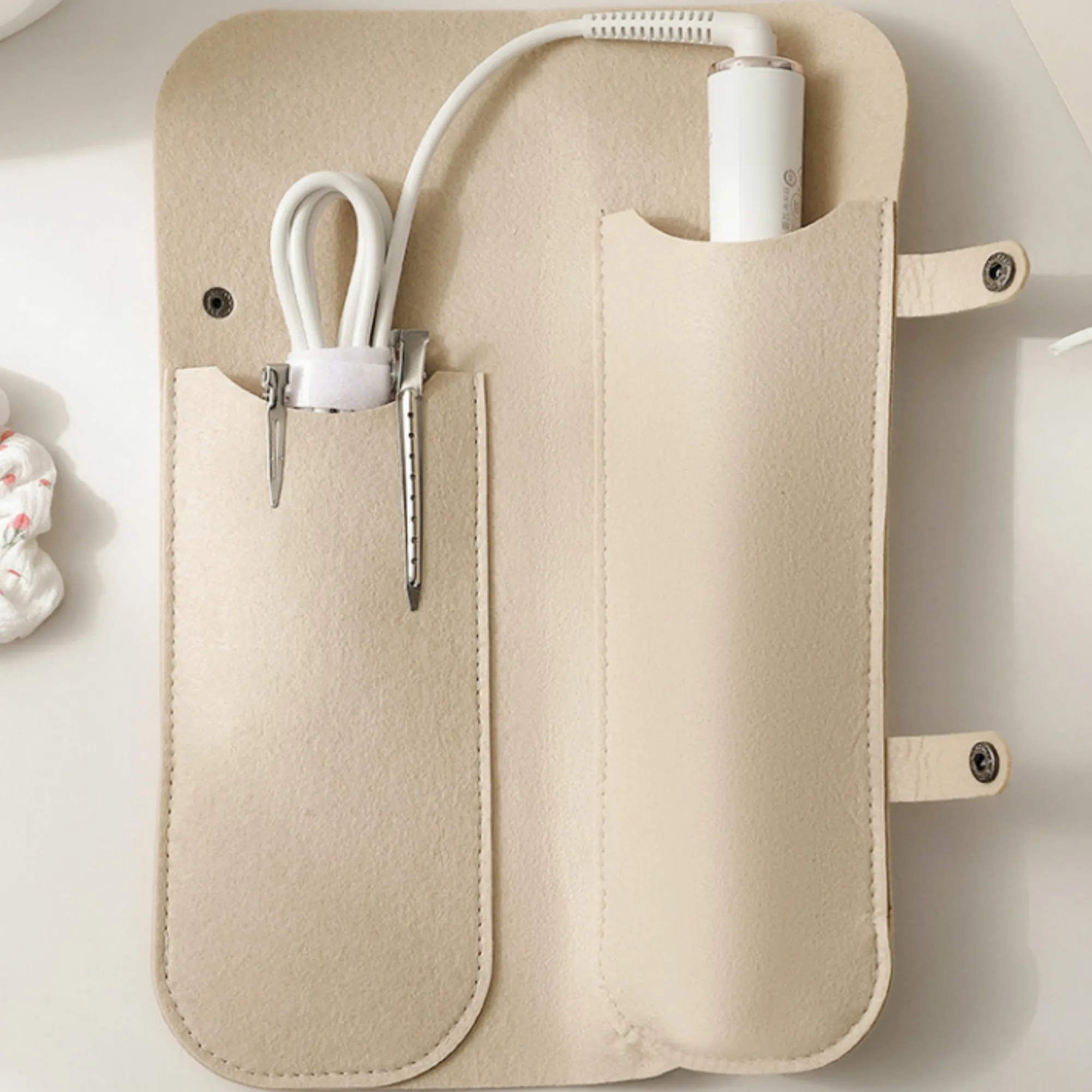 Heat Insulation Travel Carrying Storage Bag For Curling Iron 5