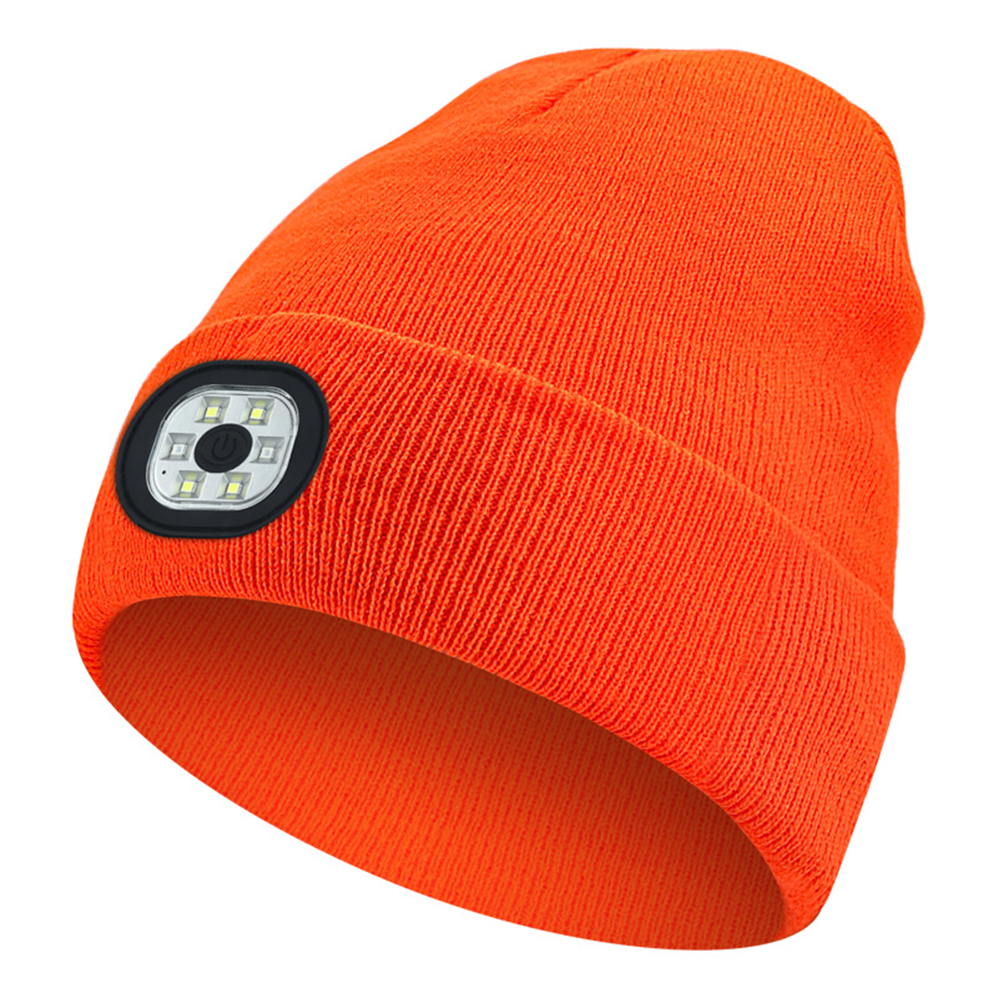 Acrylic Knit Beanie With Rechargeable LED Light 7.87" x 8.6" x 2" 9