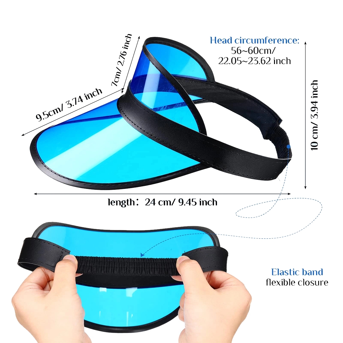 Clear Pvc Sun Visor Hat 2