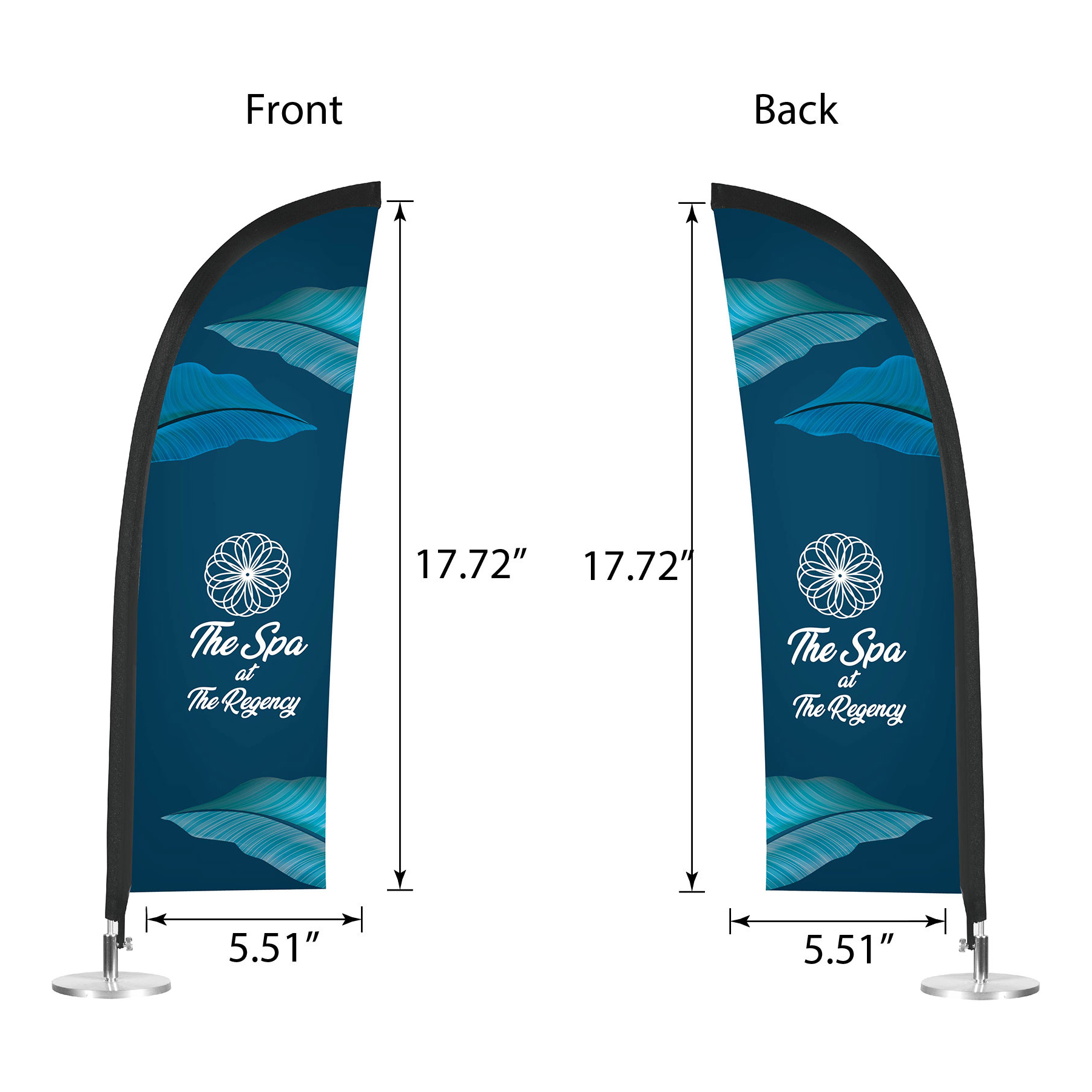 DisplaySplash Tabletop Feather Flag - Double Sided 2