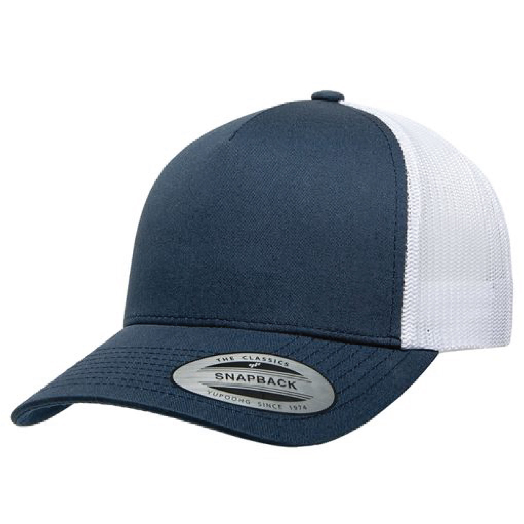 Yupoong 6506 YP Classics Five-Panel Retro Trucker Hat with Leatherette Patches or Embroidery 10