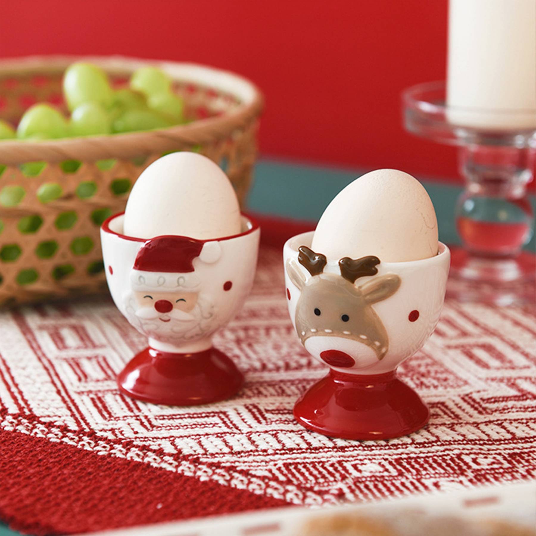 0.7oz Ceramic Santa Egg cup 4
