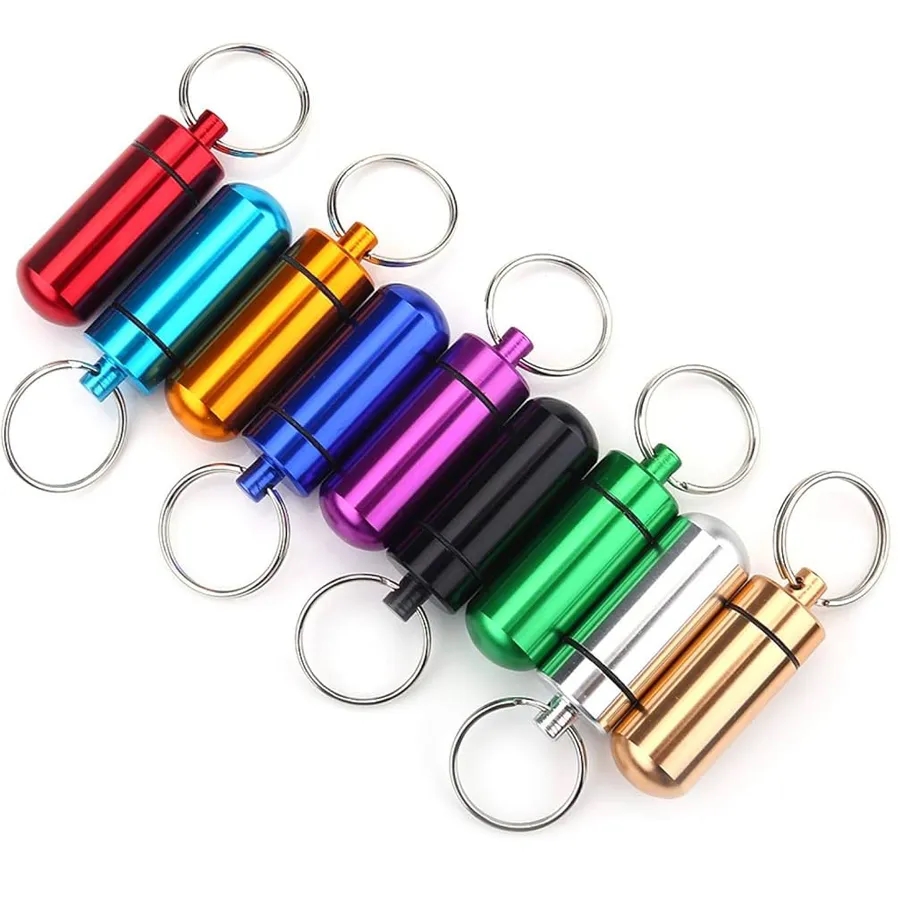 Aluminum Pill Case Keychain 5