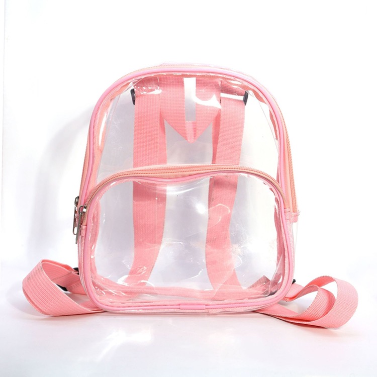 PVC Clear Mini Backpack Stadium Transparent Bookbag 12