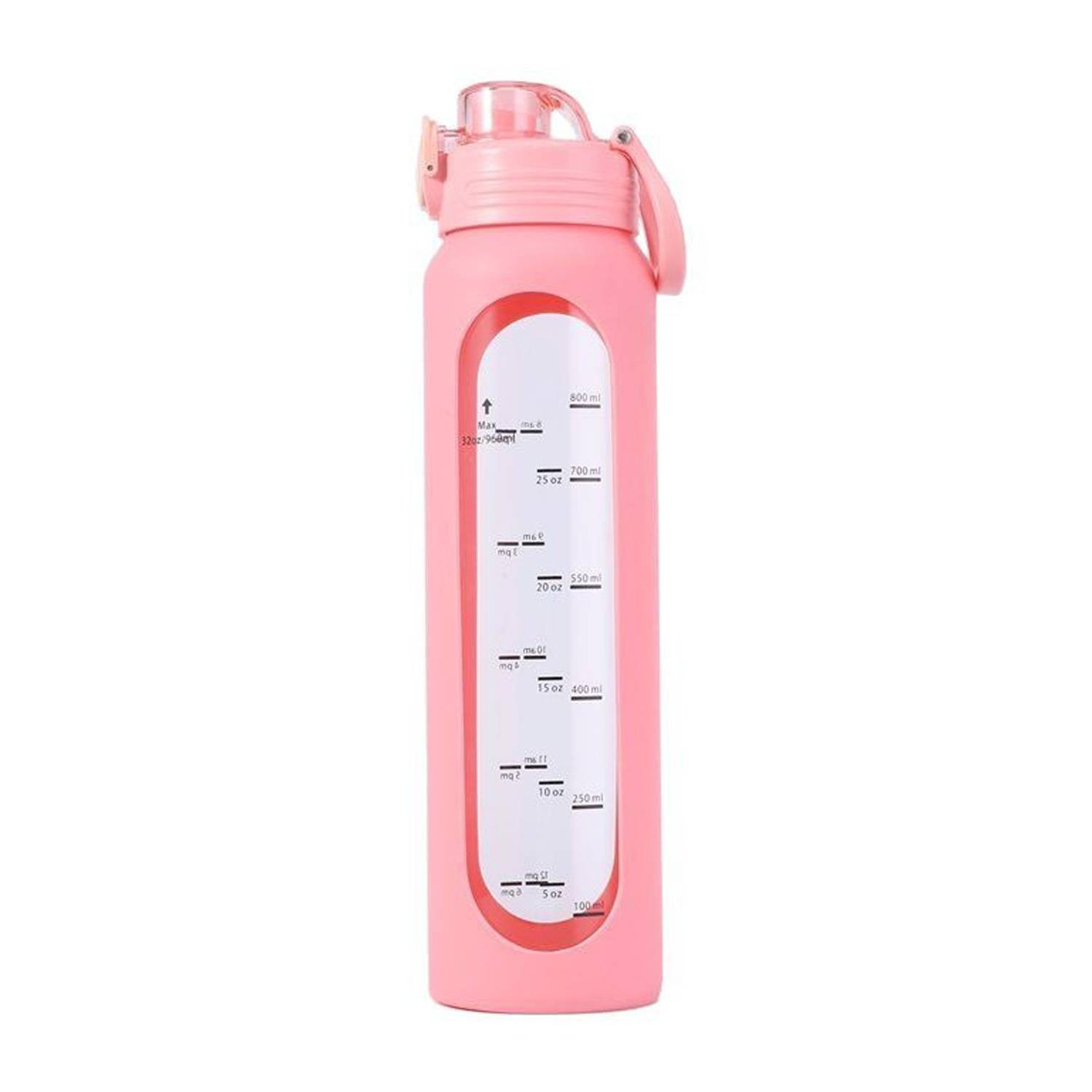34oz Silicone Sleeve Glass Water Bottle w/ Handle 3