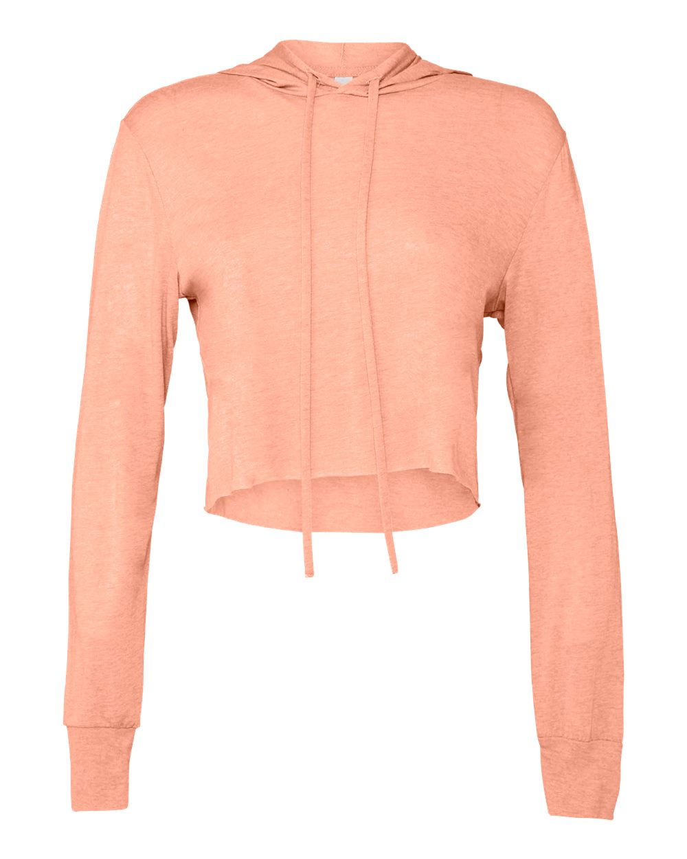 Women's Triblend Crop Long Sleeve Hoodie Tee - 8512 4