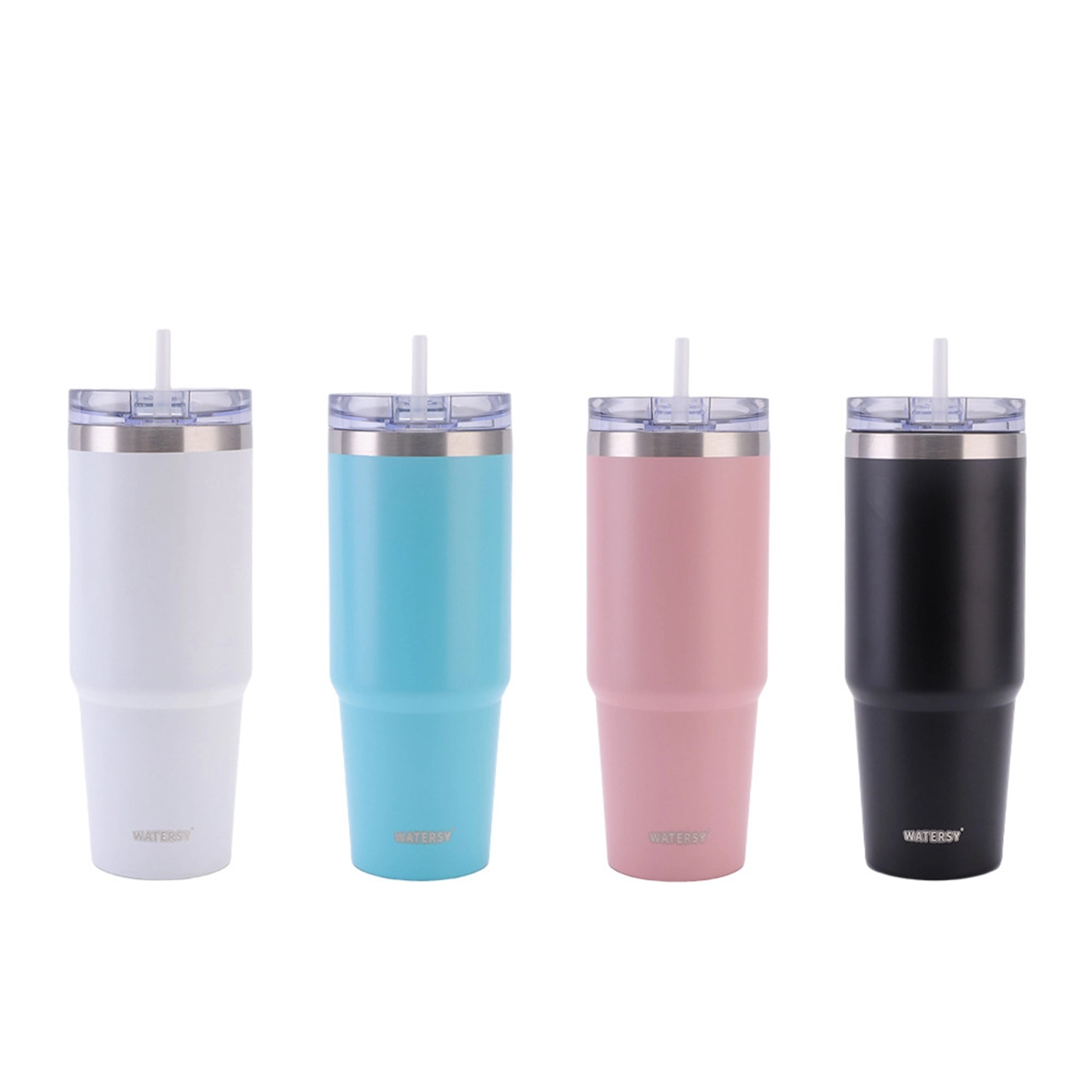 30 Oz. Screw Lid Double Wall Tumbler with Straw 1