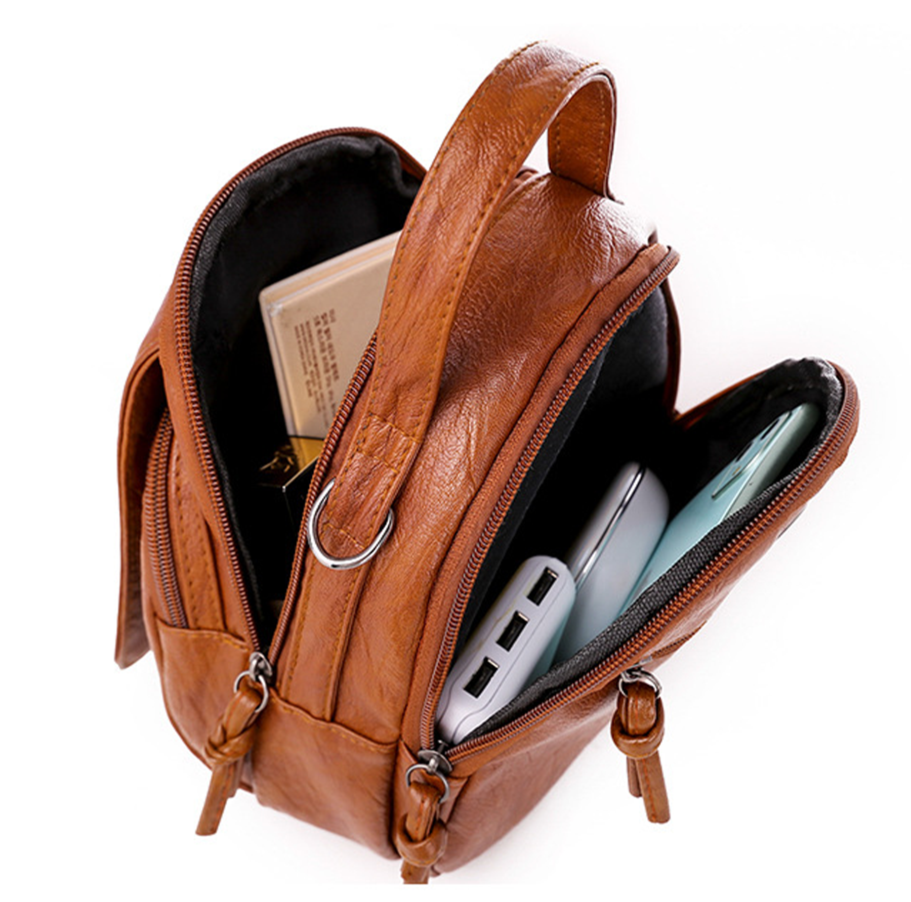 Women Genuine Leather Backpack Purse Travel Handbag College 2