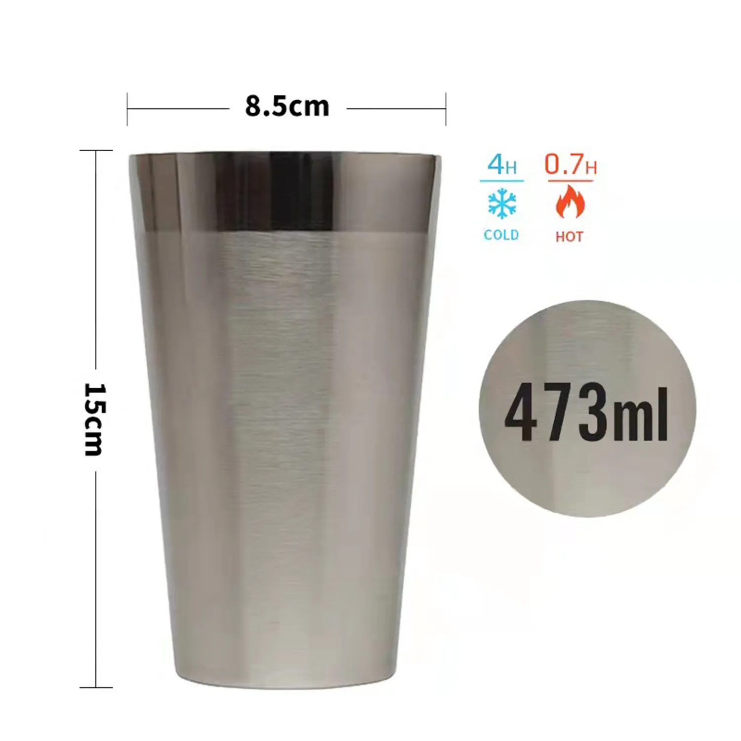 16oz The Stacking Beer Pint Matte Black 2