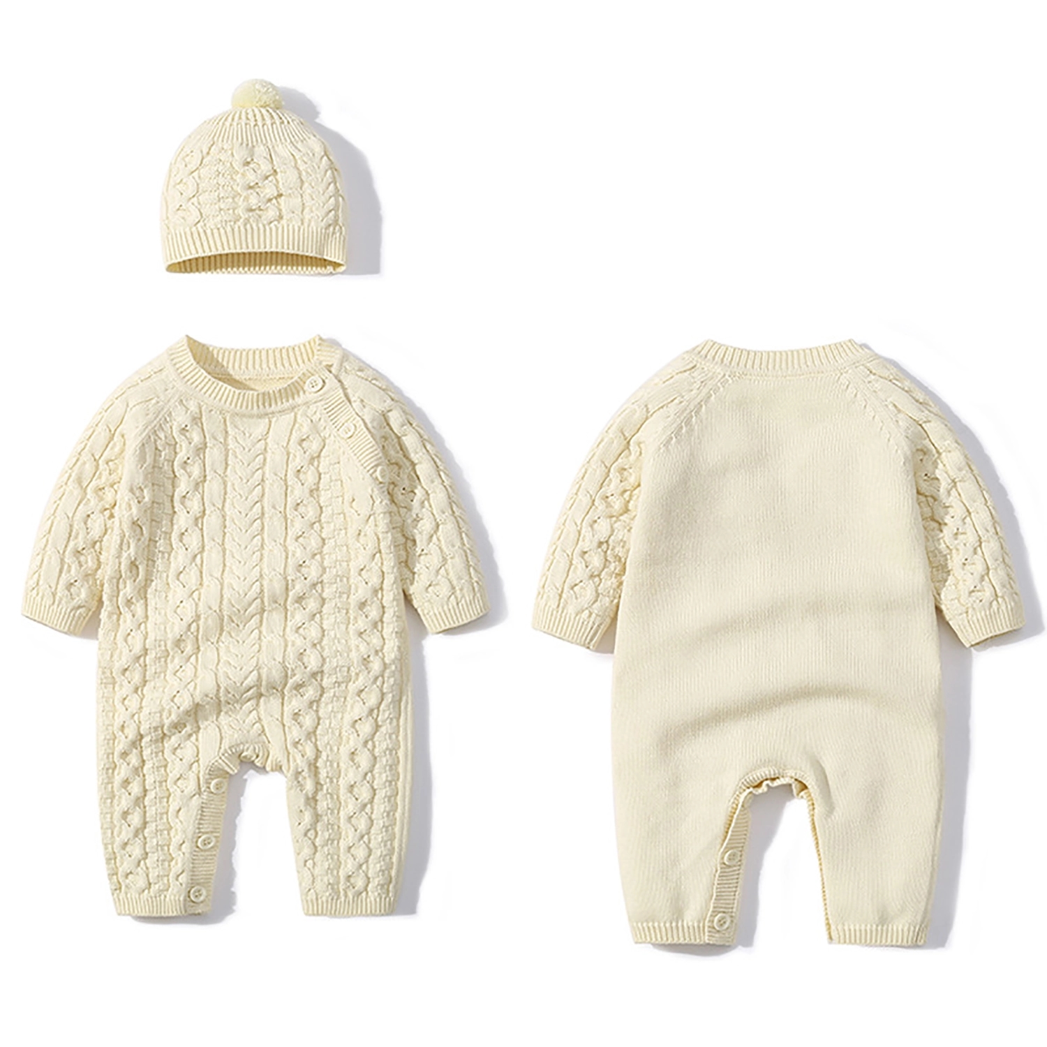 Baby Long Sleeve Jumpsuit Clothes With Hat 9