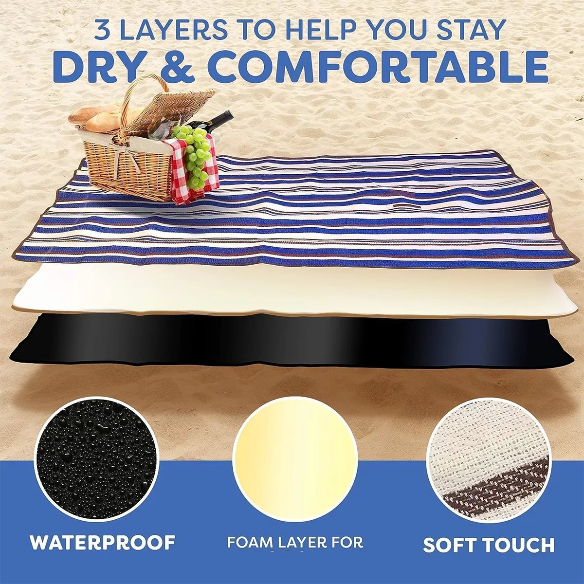 Foldable Picnic Blankets for Outdoor Beach 4