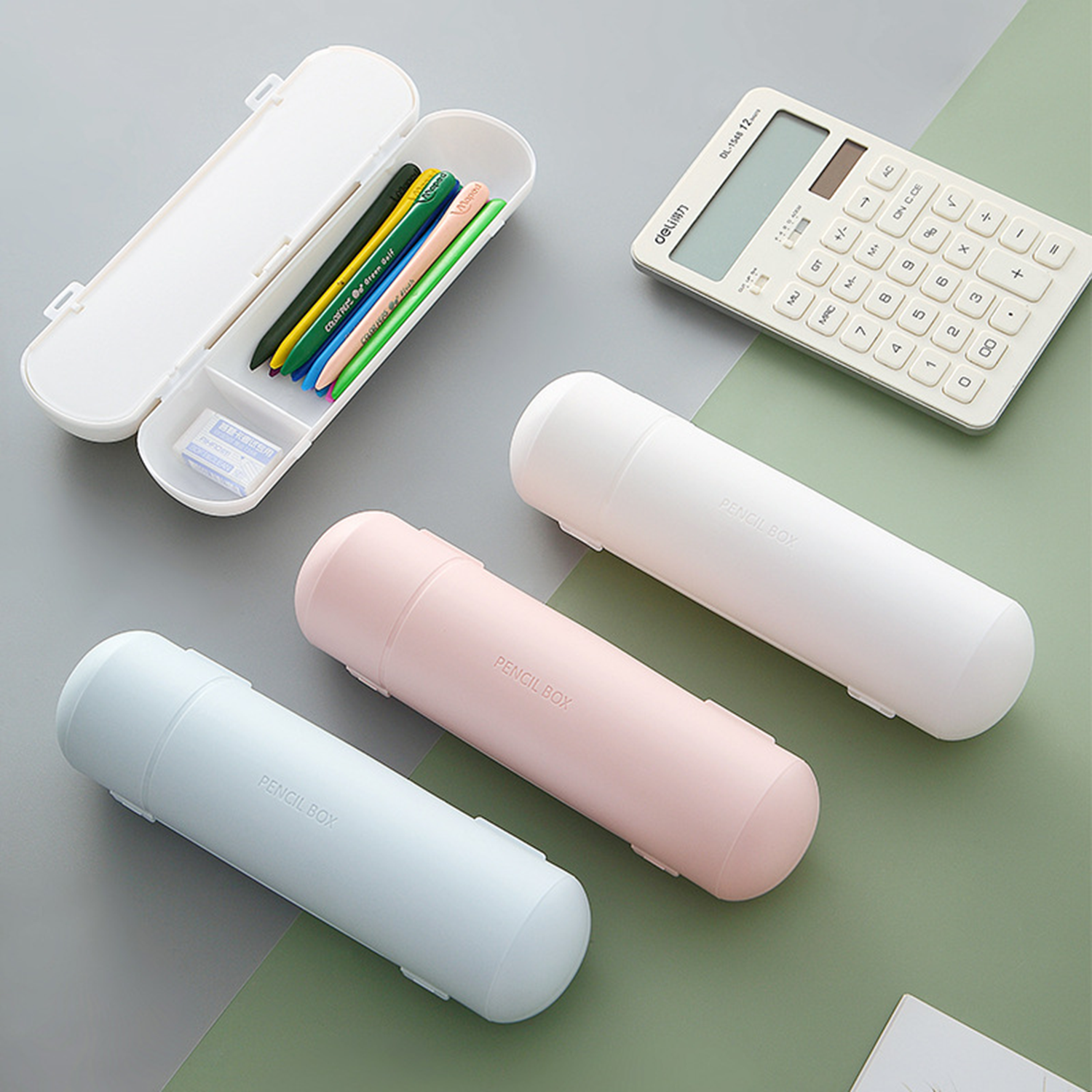Student Plastic Popularity Pencil Box Storage Holders 5