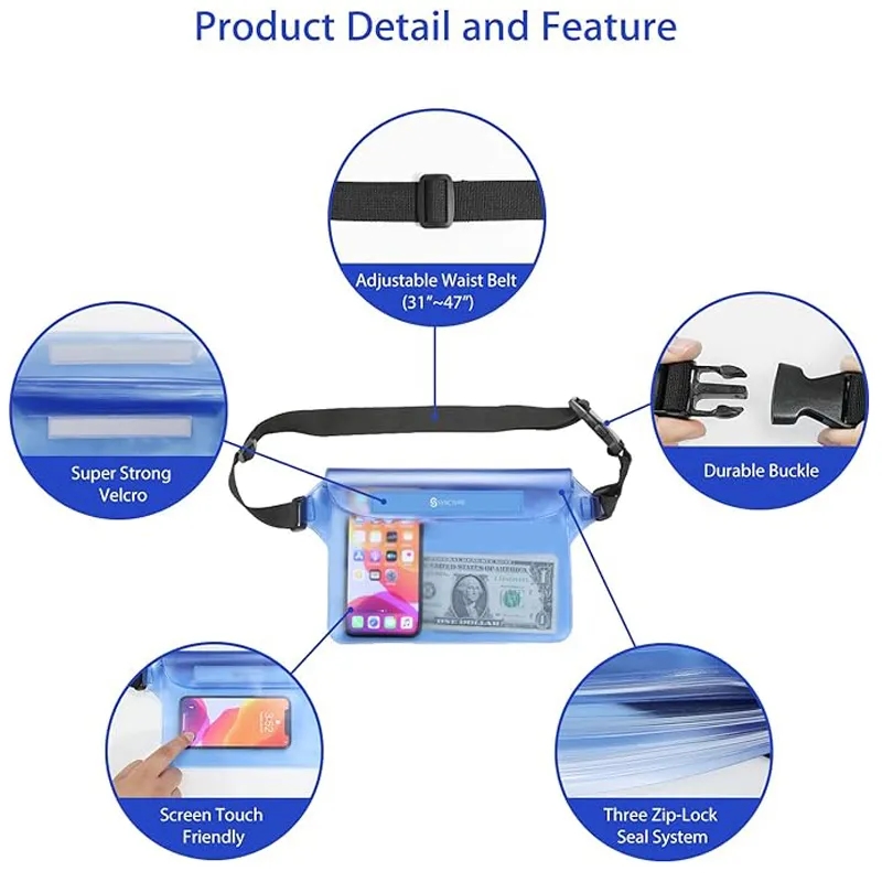 Waterproof Waist Dry Pouch With Belt 5