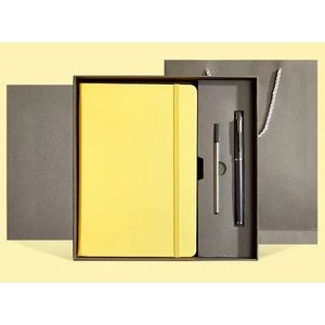 200 Pages PU Leather Personalized A5 Journal Notebook Set with Pen & Box 2