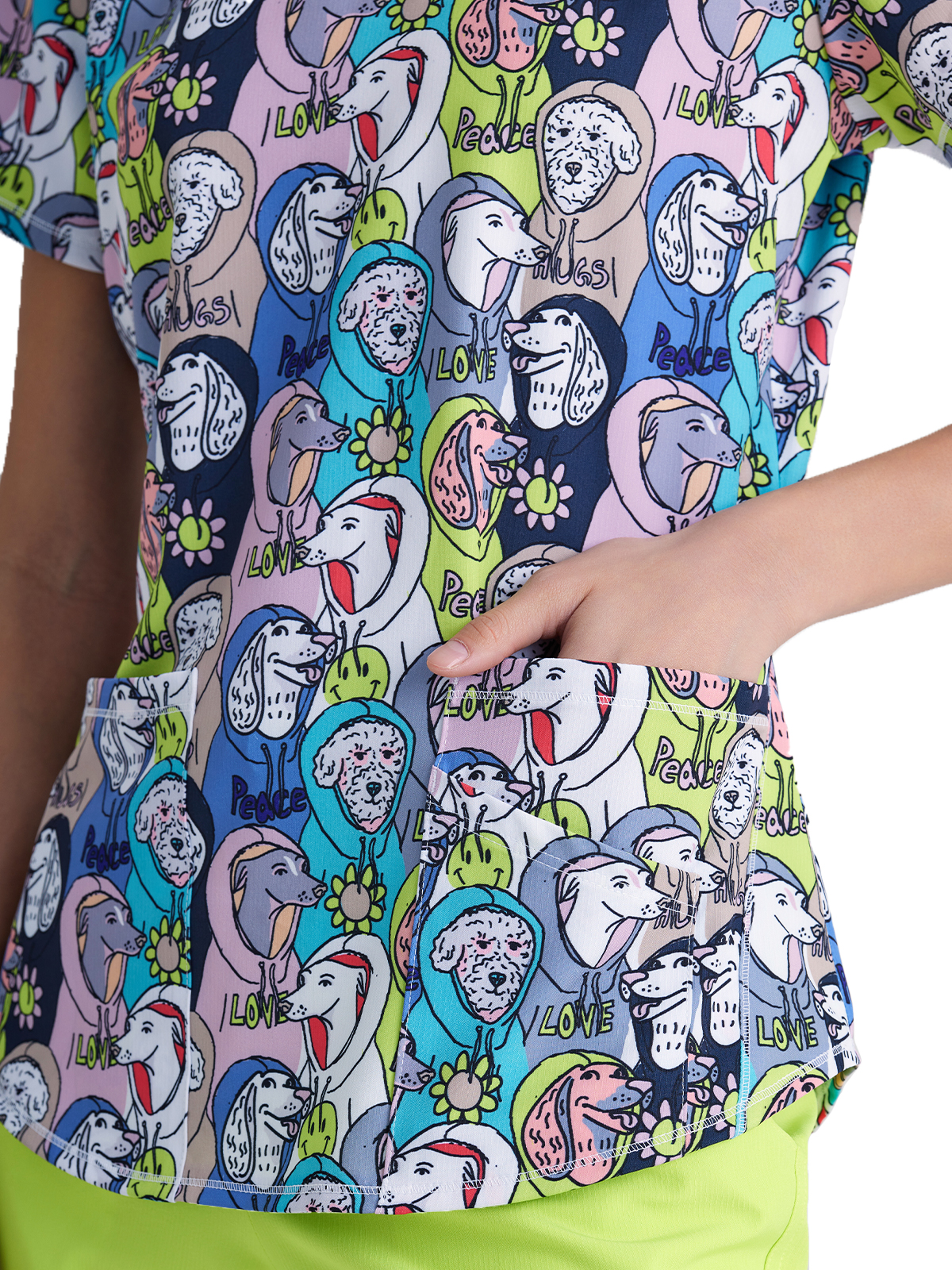 Skechers - Women's Three-Pocket V-Neck Reliance Print Scrub Top 17