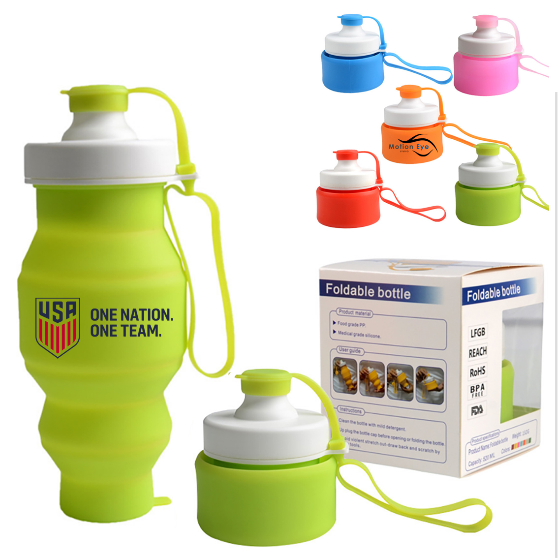 Magic Silicone Collapsible Water Bottle 18Oz 11