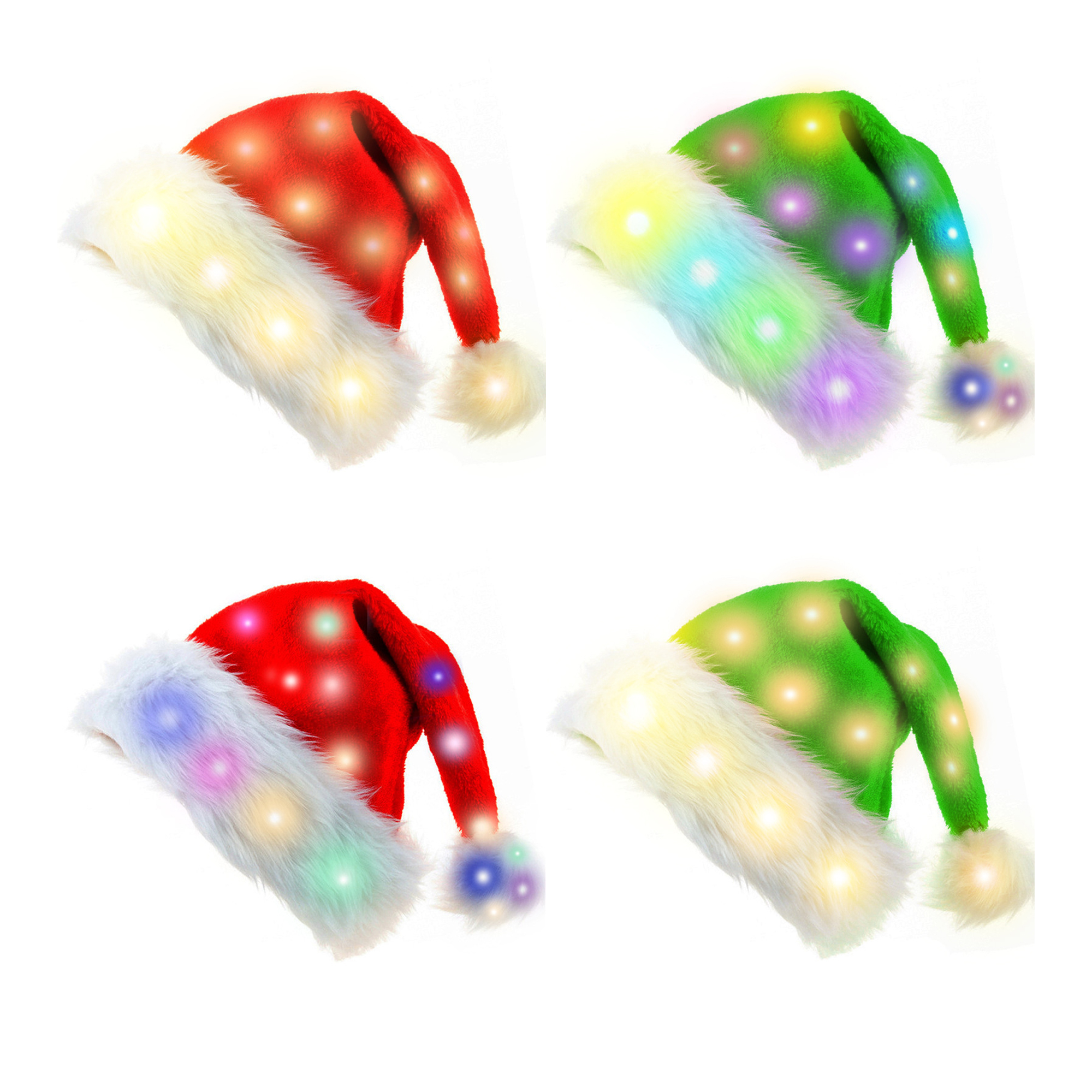 Christmas Santa Hat Light Up Available 4