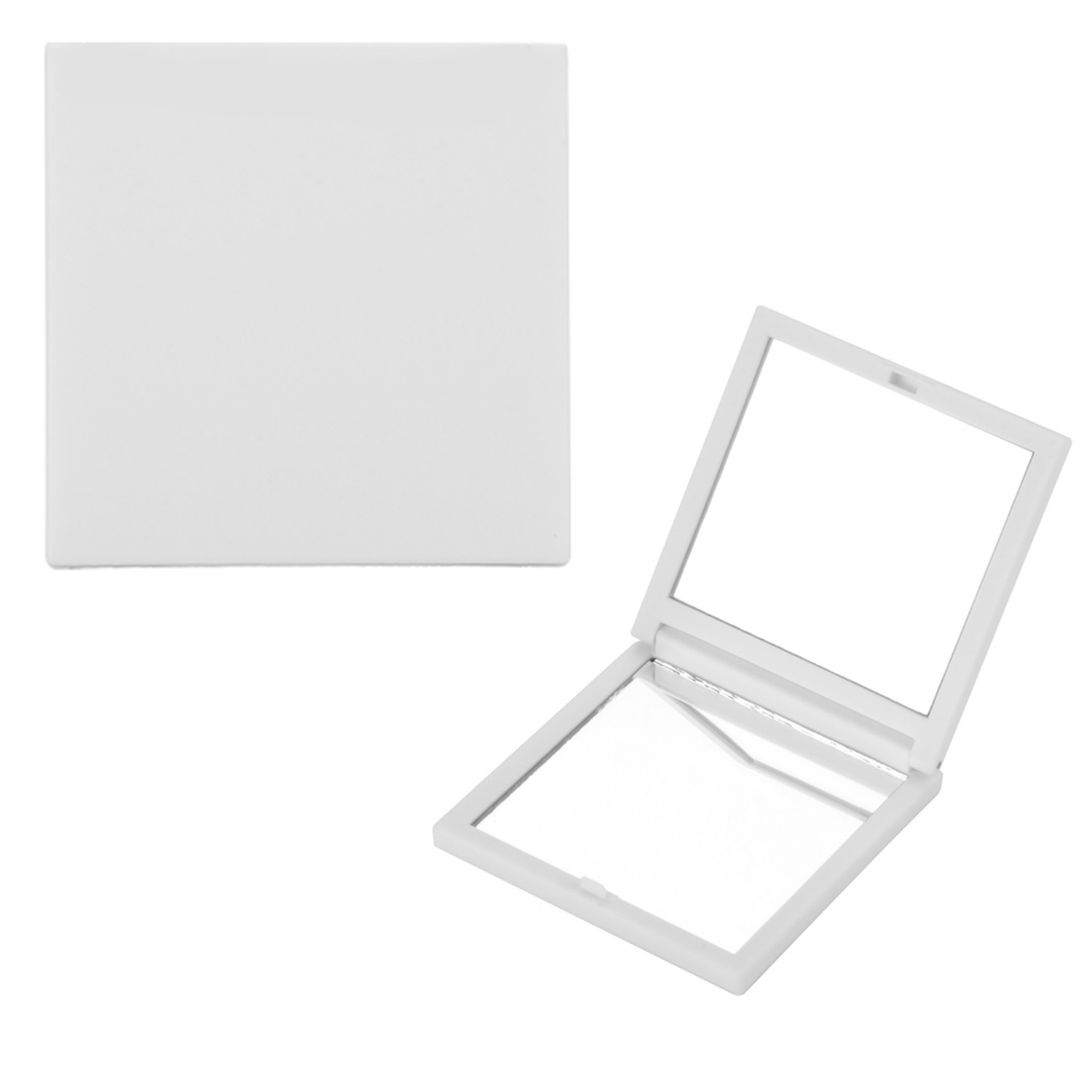 Mini Reflect Square Rubberized Folding Compact Mirror 1
