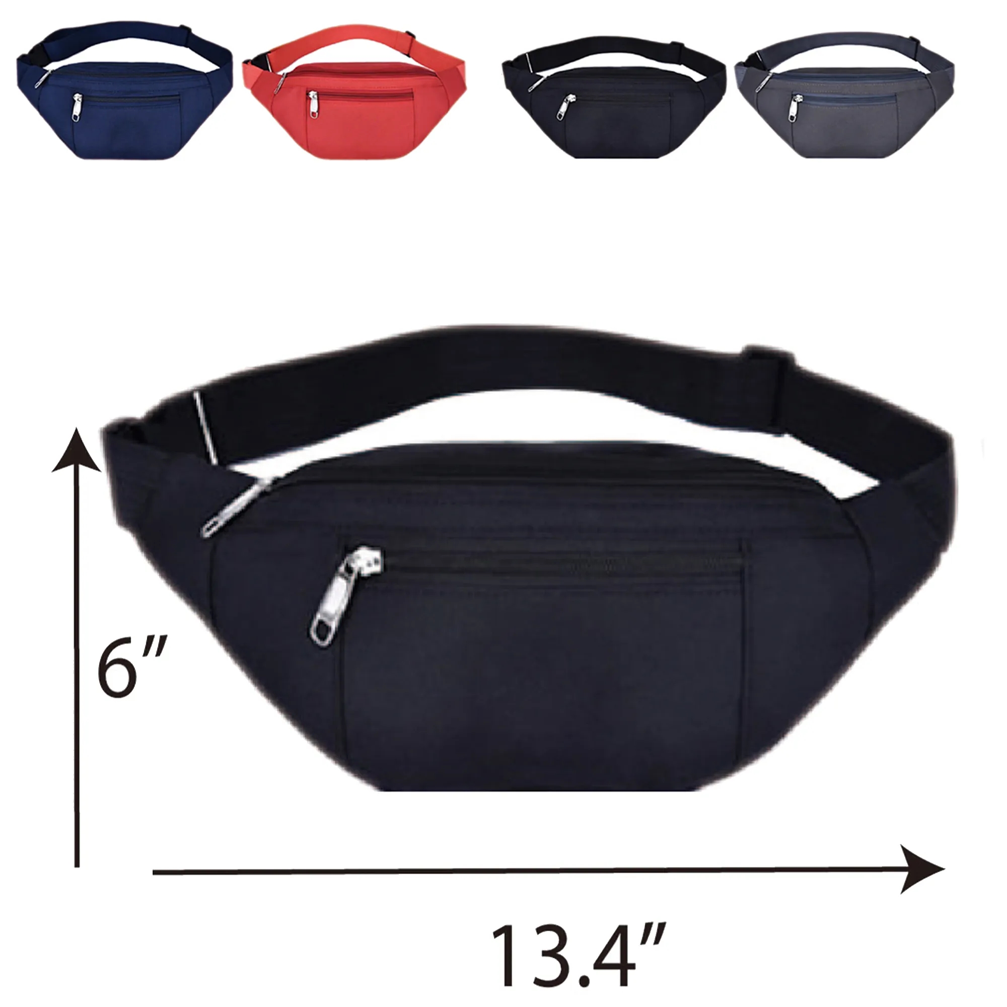 Custom Printed Poly Two Pocket Sports Fanny Pack 4