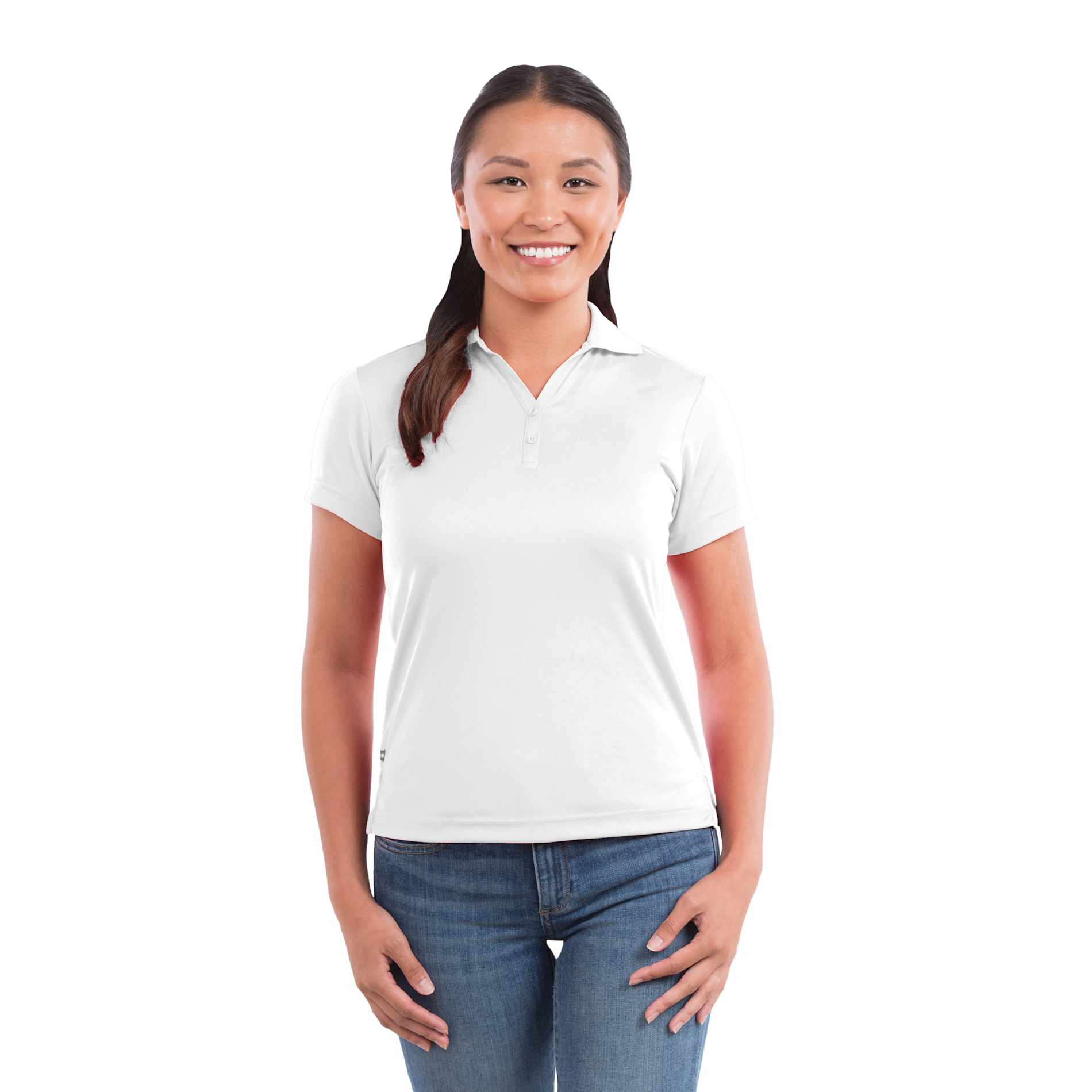 Women's MORENO TEXT MICRO SS POLO
