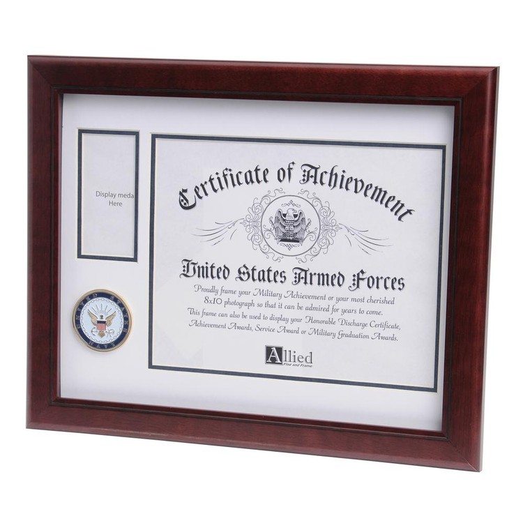 U.S. Navy Medallion 8-Inch by 10-Inch Certificate and Medal Frame 1