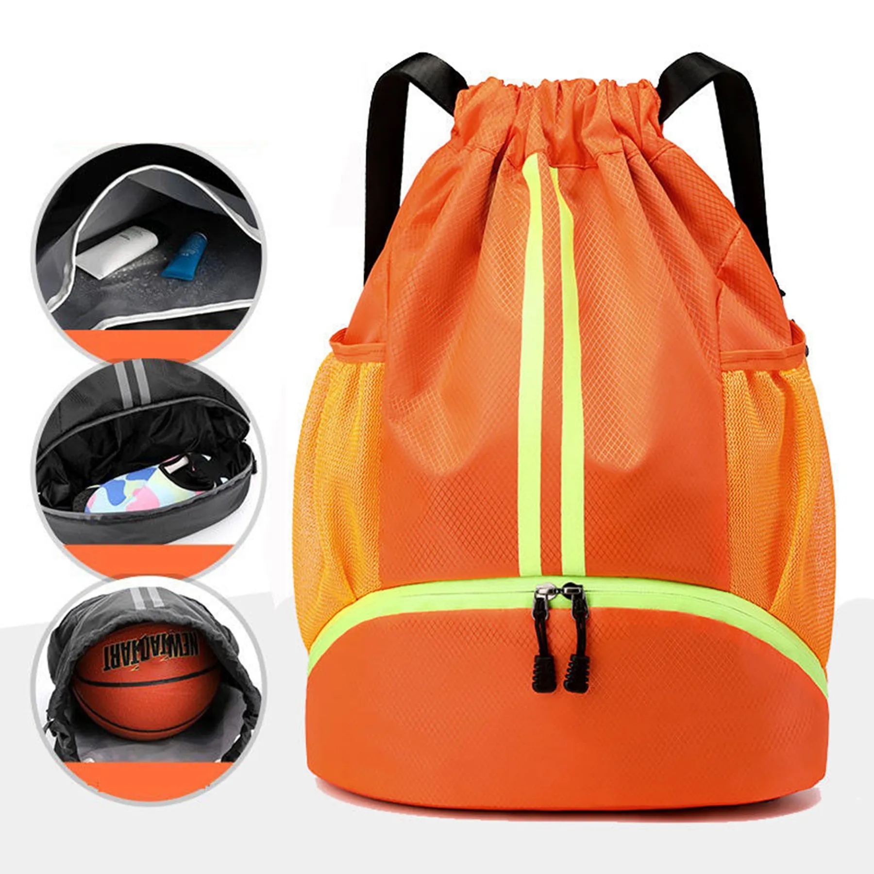 Waterproof Dry Wet Separate Drawstring Backpack 8
