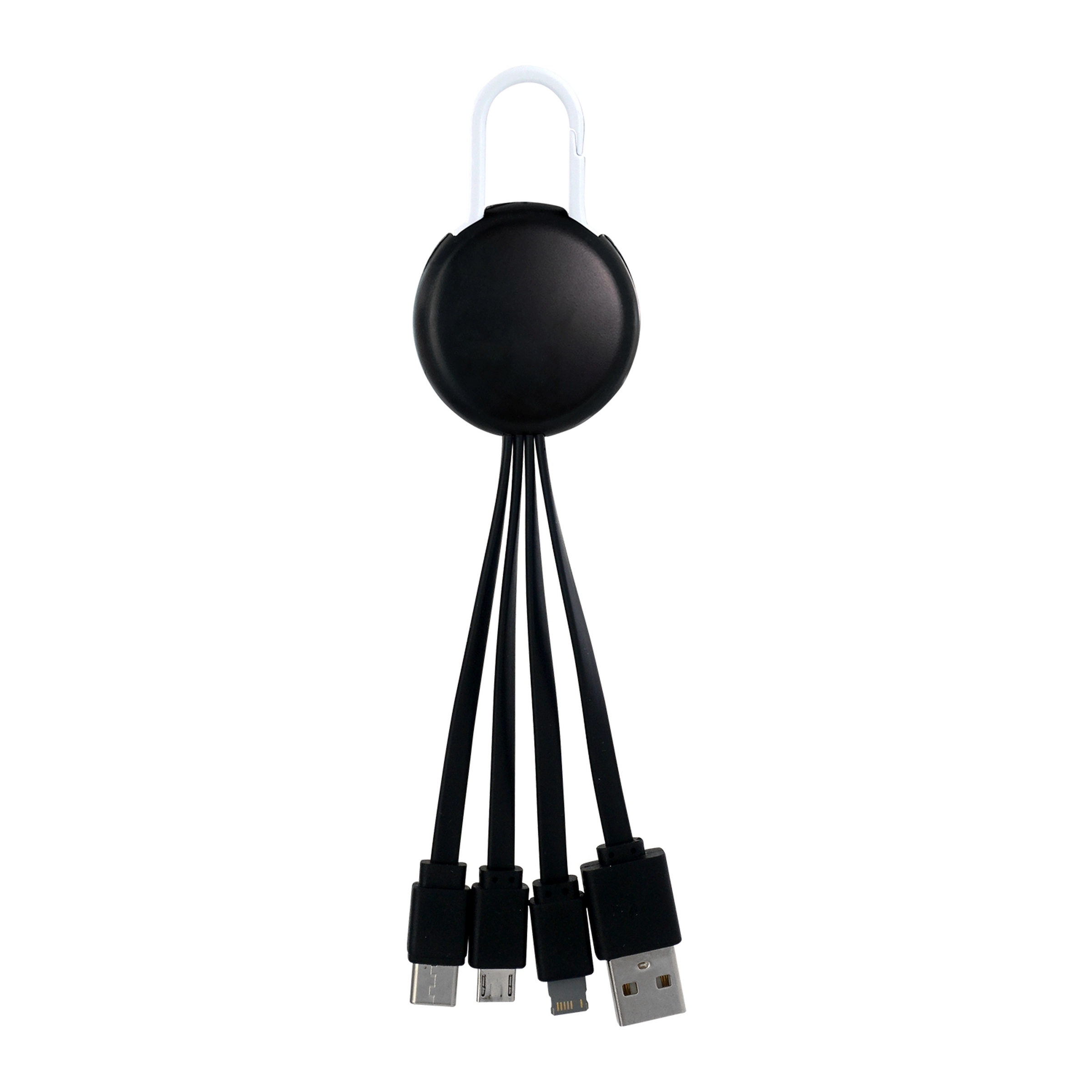 BLACK COLORFUL CLIP 3 IN 1 CHARGING CABLE 20