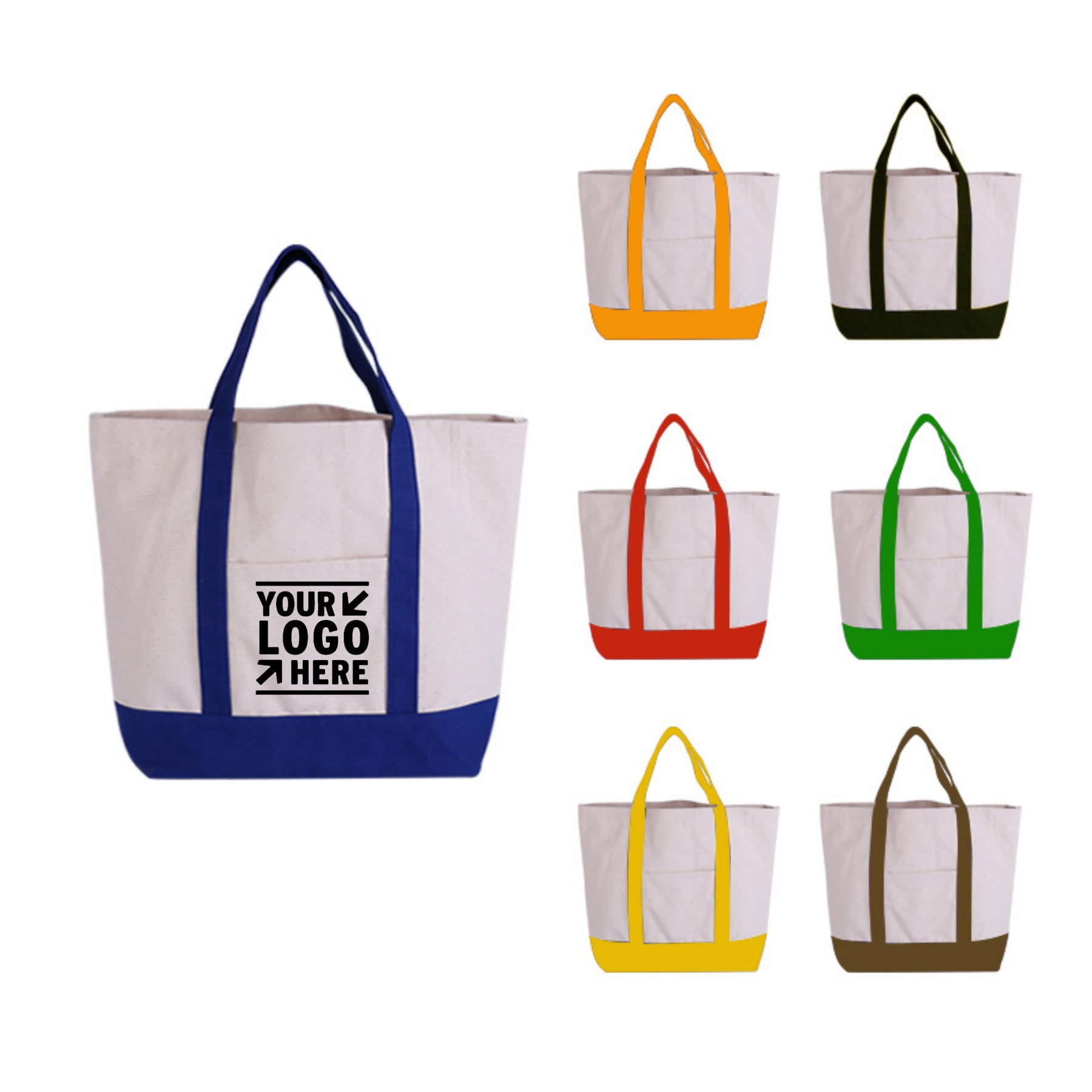 Large Canvas Tote Bag, custom tote bag with logo imprint 1