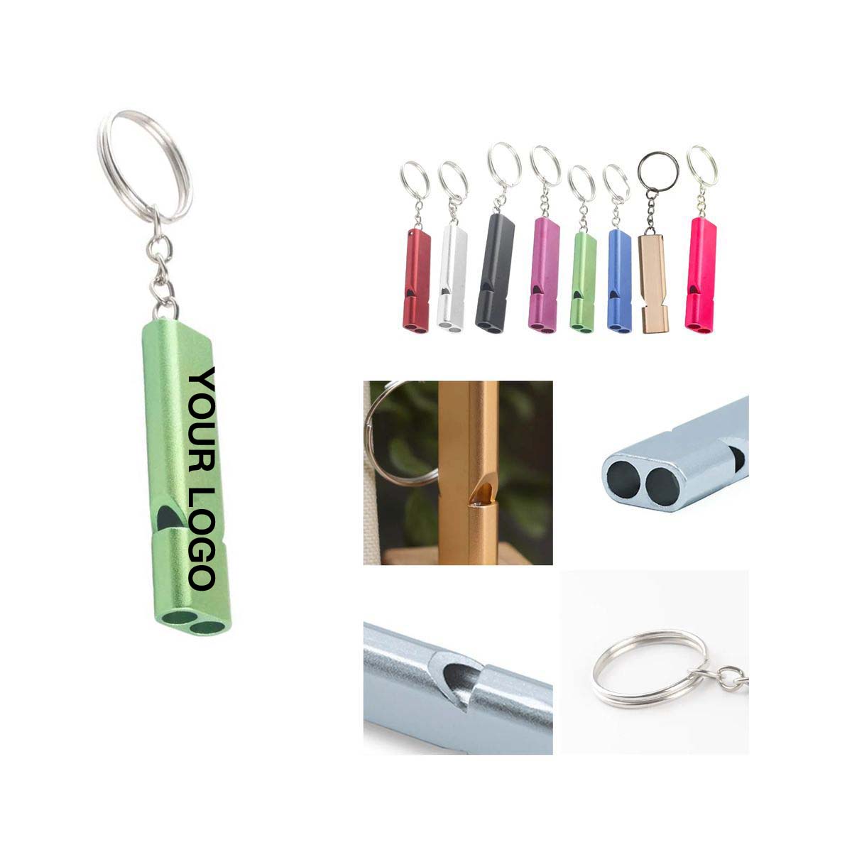 Aluminum Alloy Emergency Whistle for Boating and Travel 5
