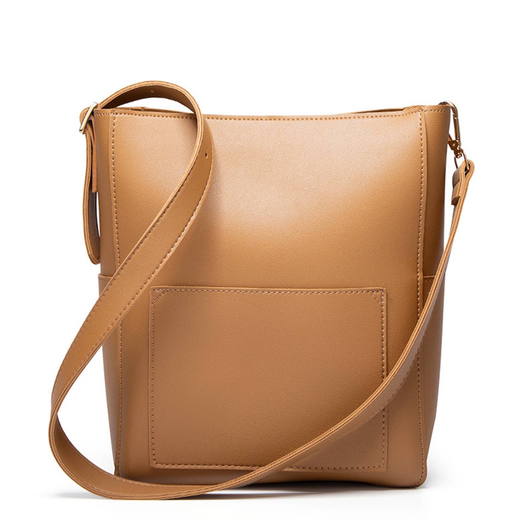 PU Simple vintage bucket tote cross-body bag 3