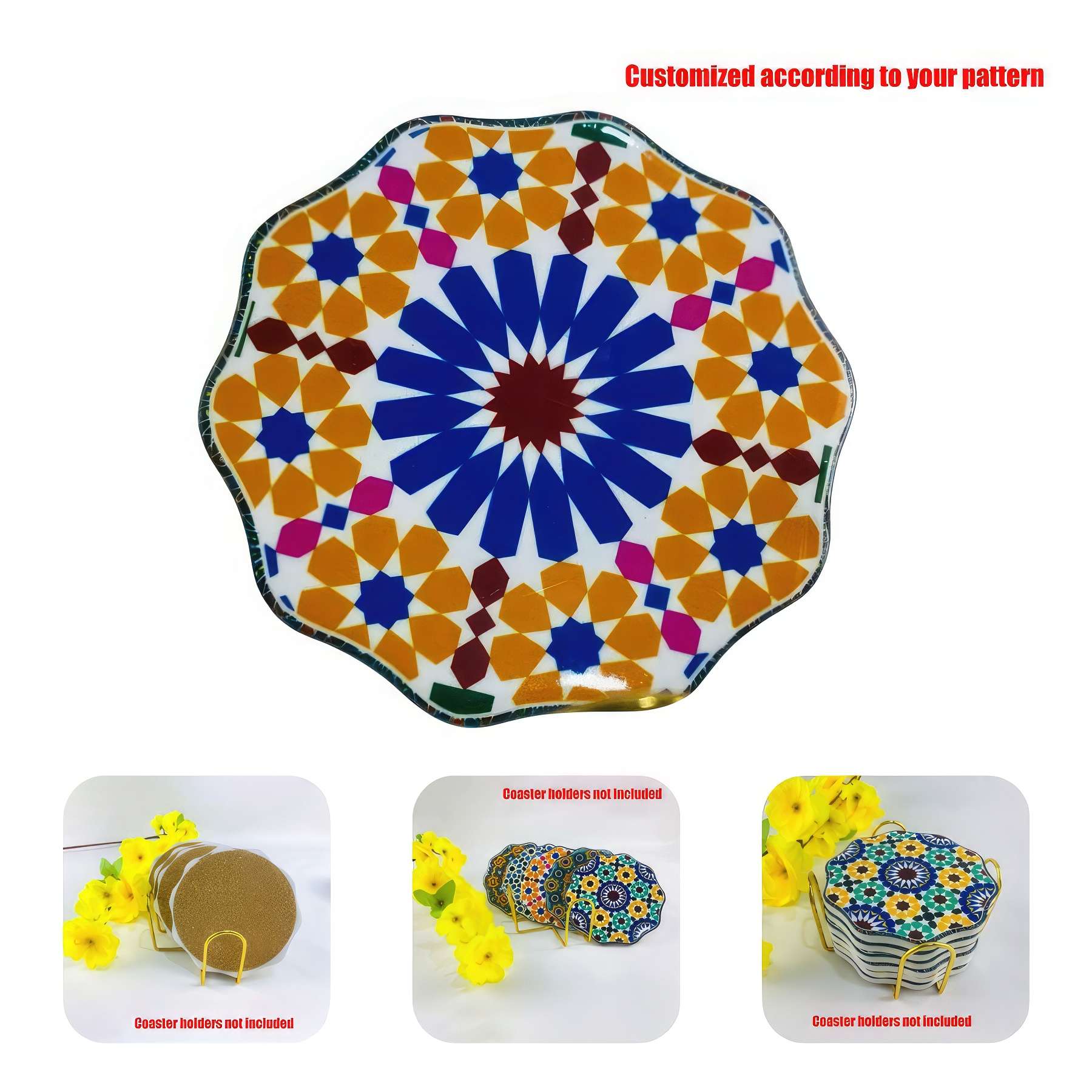 Custom 4 inch Ceramic Coasters 2