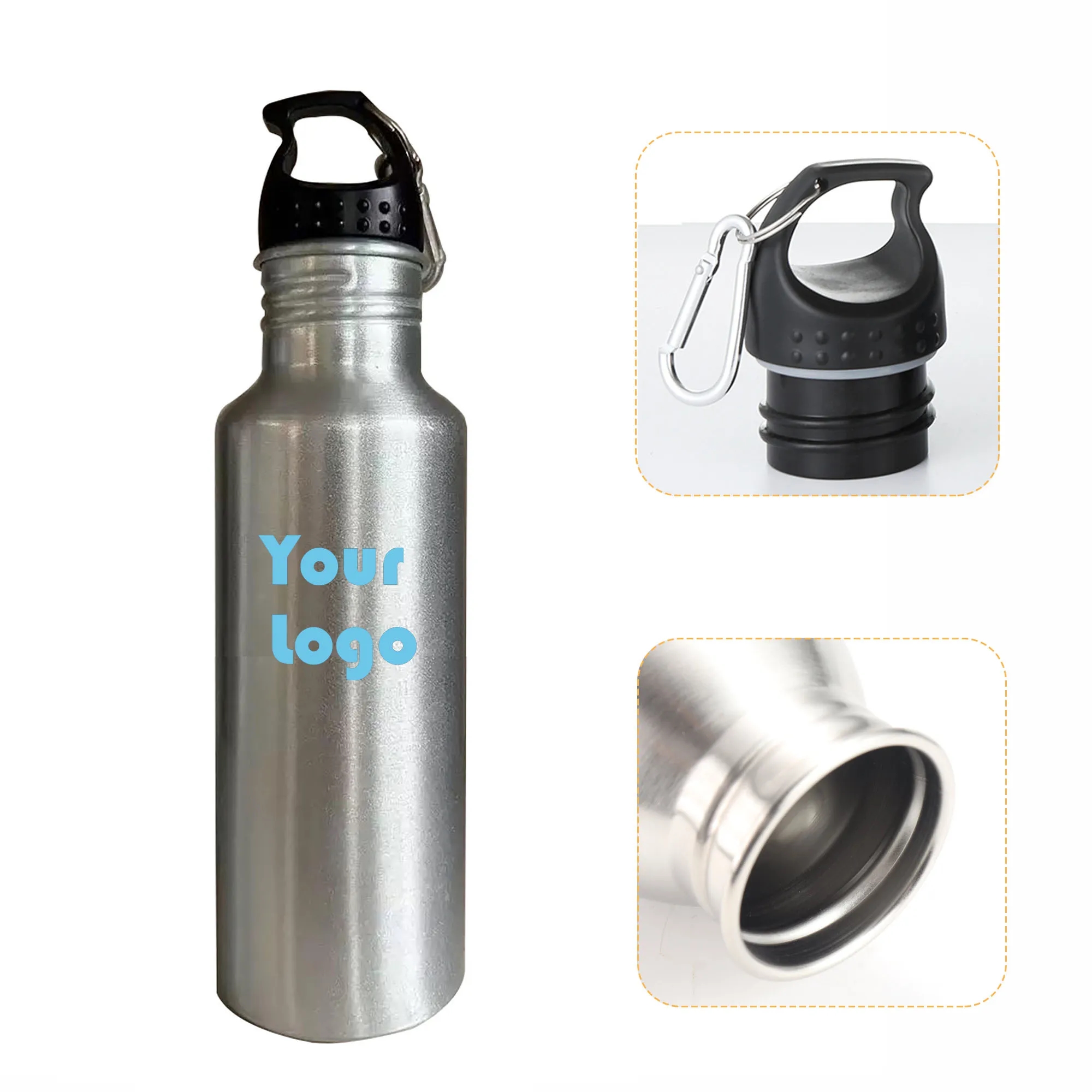 25OZ Aluminum Water bottle, custom water bottle with logo imprint 3