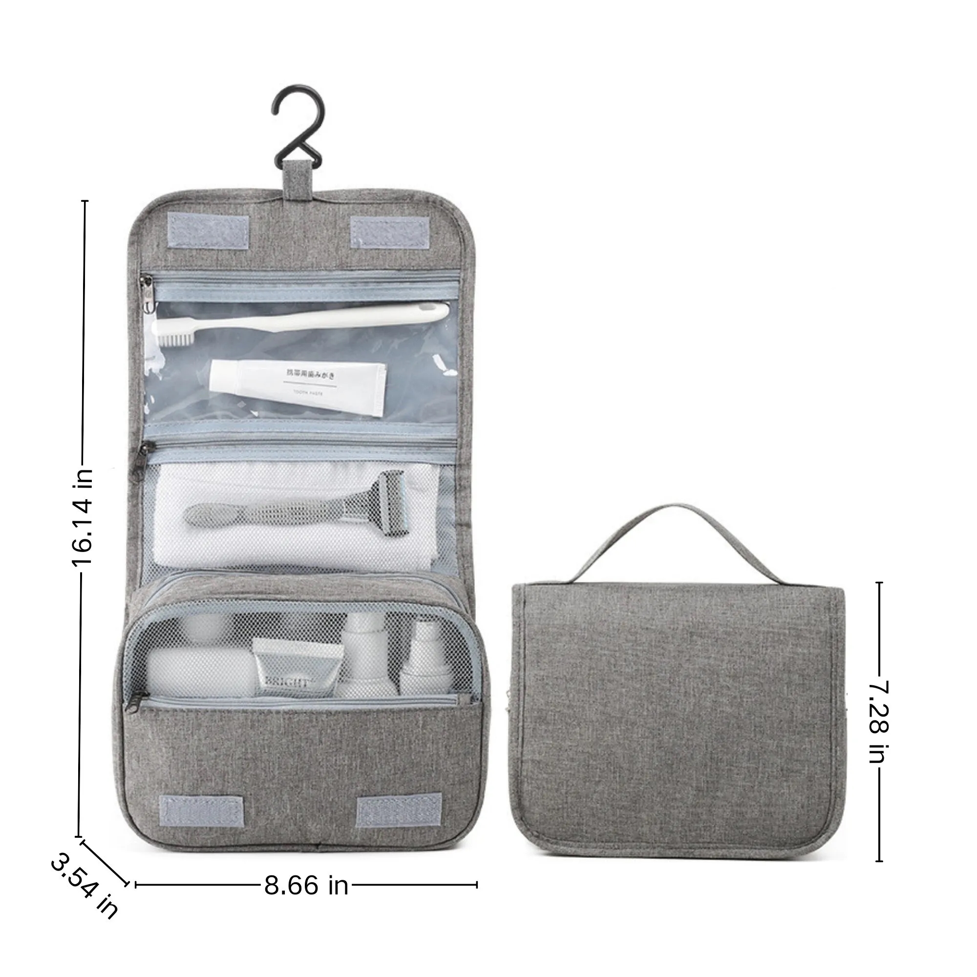 Portable Foldable Waterproof Dry Wet Separation Makeup Bag 5