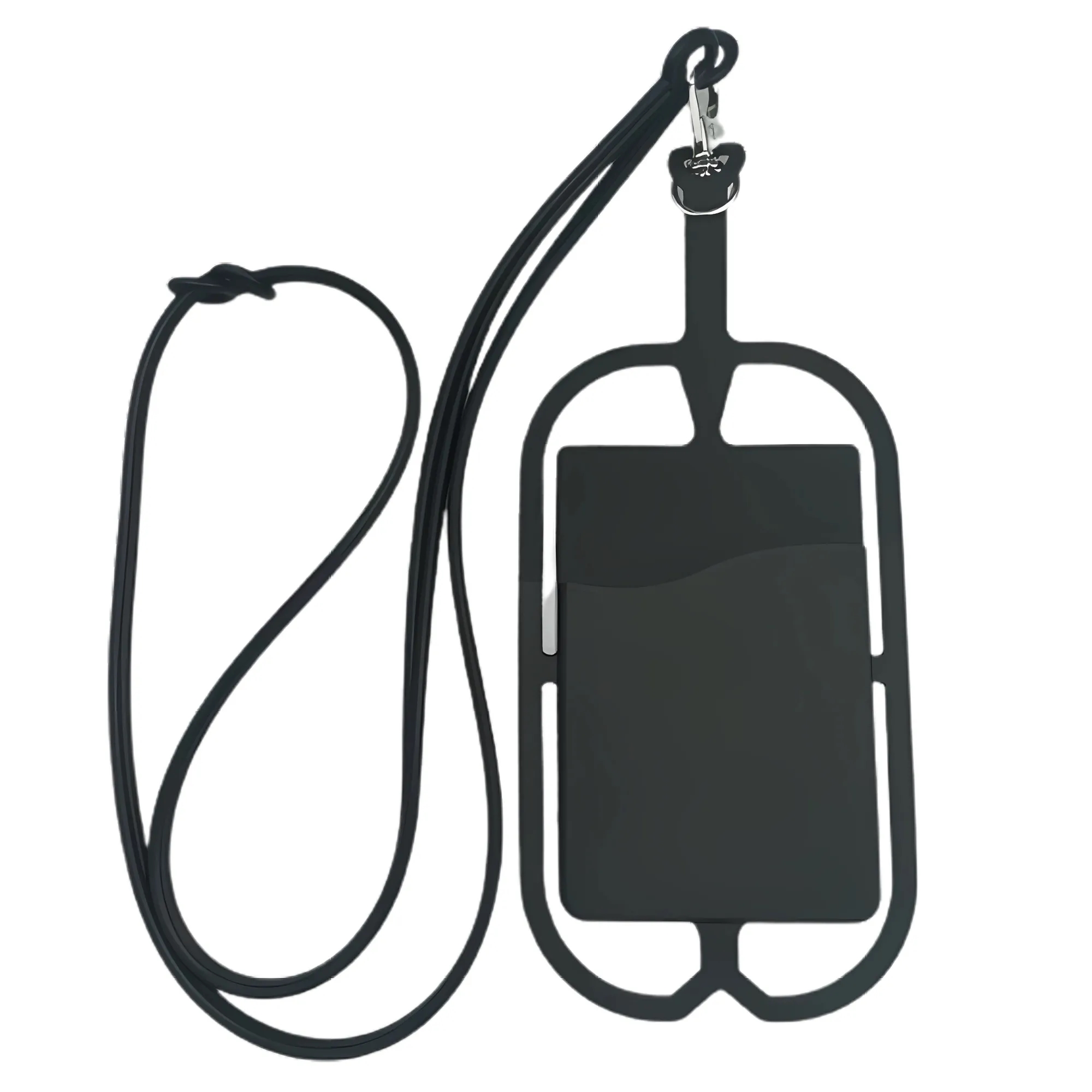 Cell Phone Lanyard w/Card Pocket And Silicone Neck Strap 3