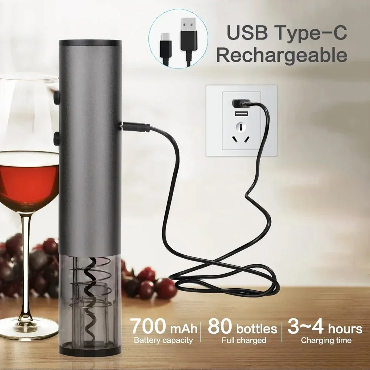 Automatic Electric Wine Bottle Opener 2