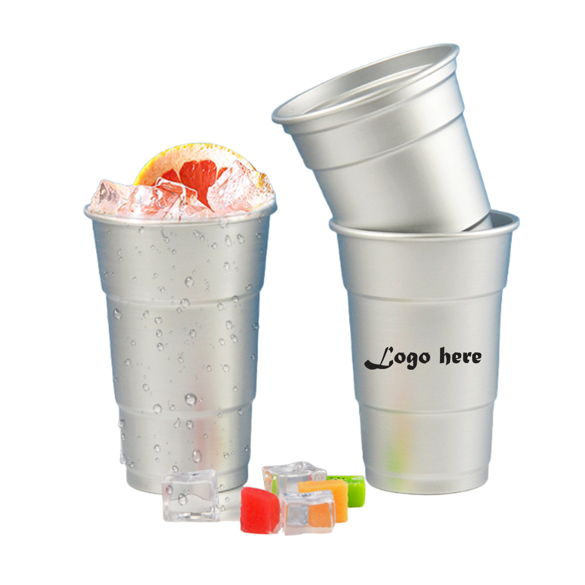 Disposable Aluminums Beer Cup MOQ50 1
