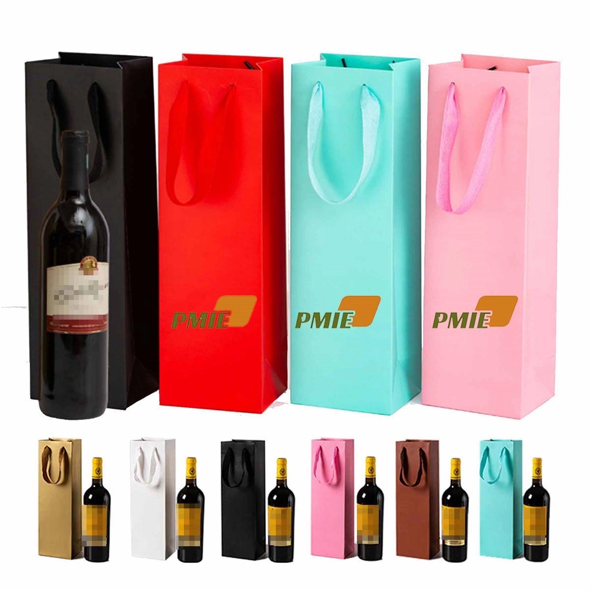 Kraft Paper Single Wine Bottle Bag 4