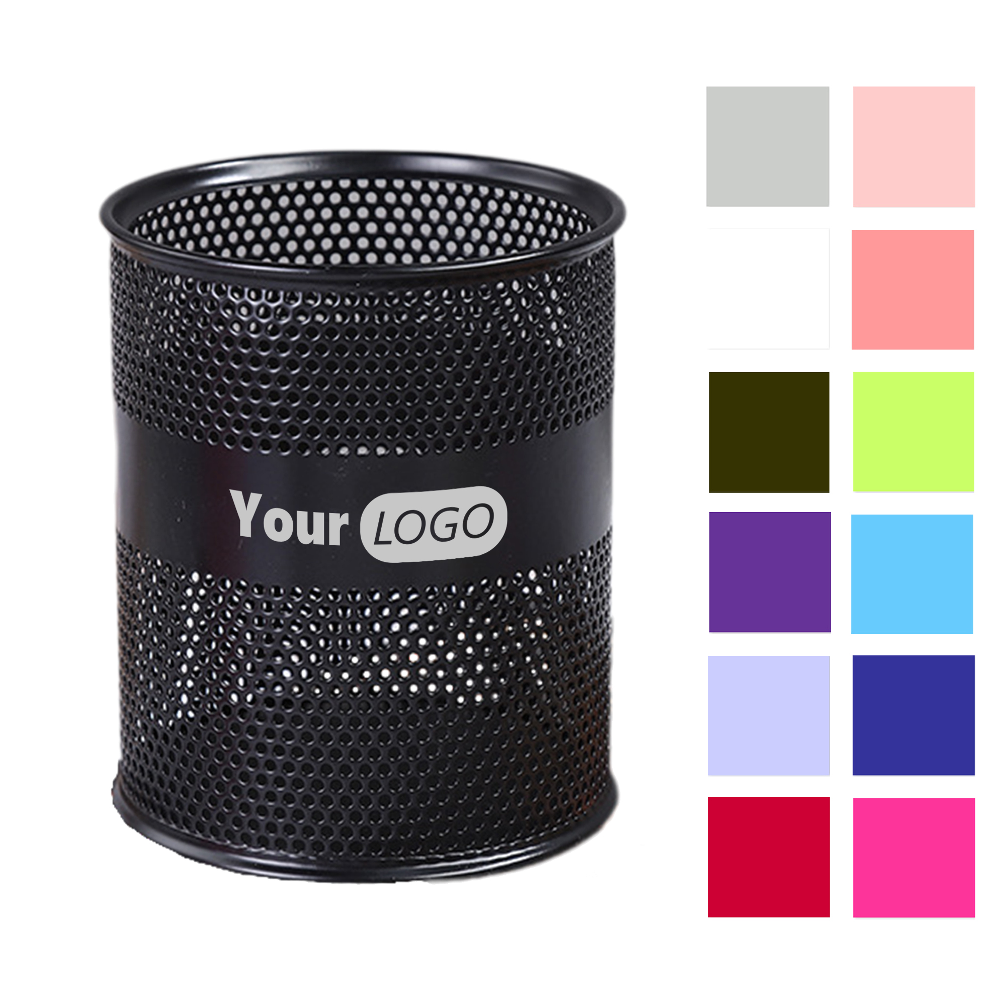 Round Mesh Metal Pencil Holder 3