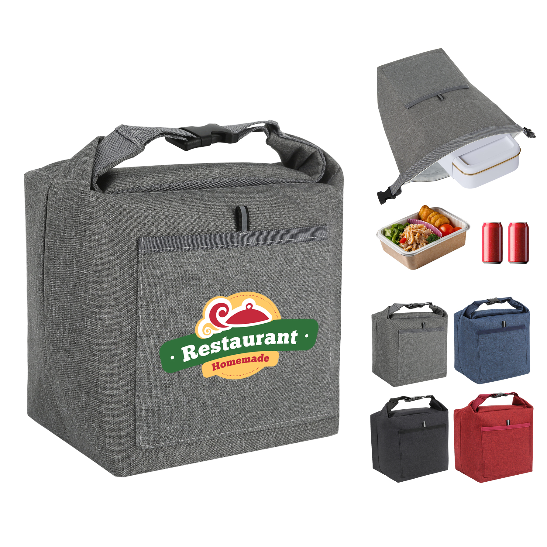 Heathered Everyday Insulated Lunch Cooler Bag 3
