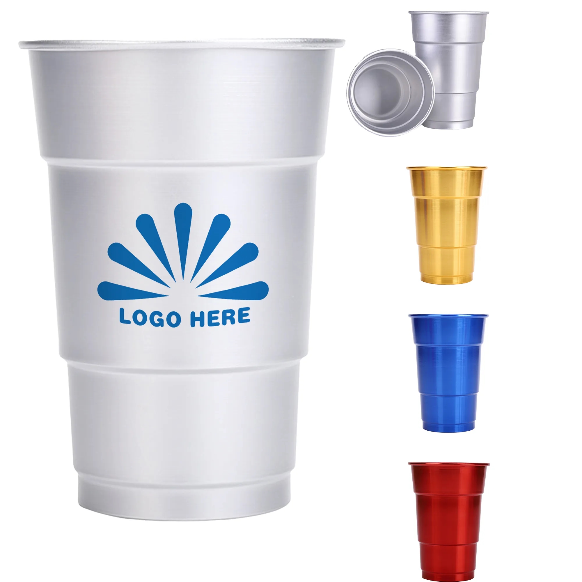 MOQ 50 16 oz Recyclable Aluminum Pint Cup