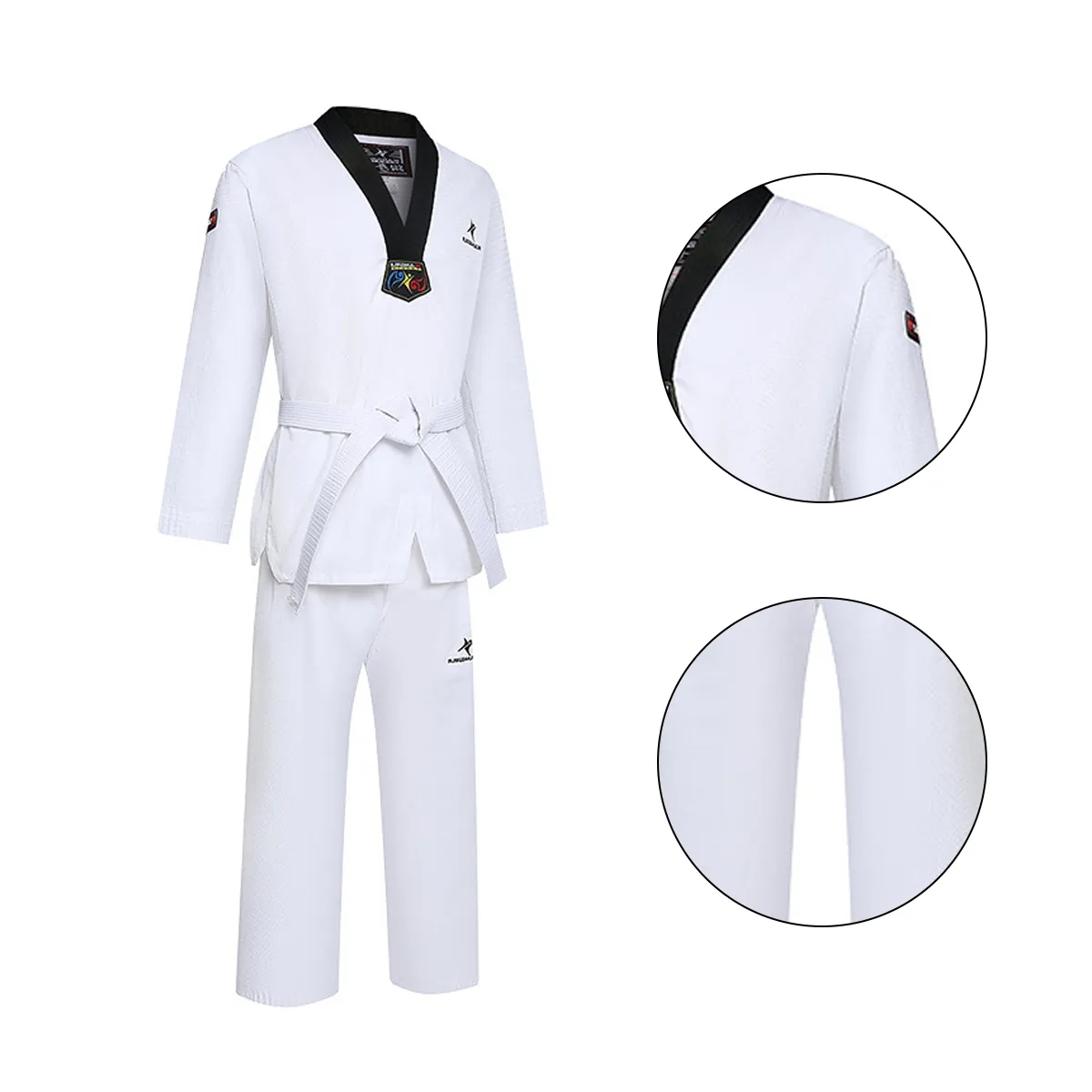 Unisex Taekwondo Uniform Set With Belt 4